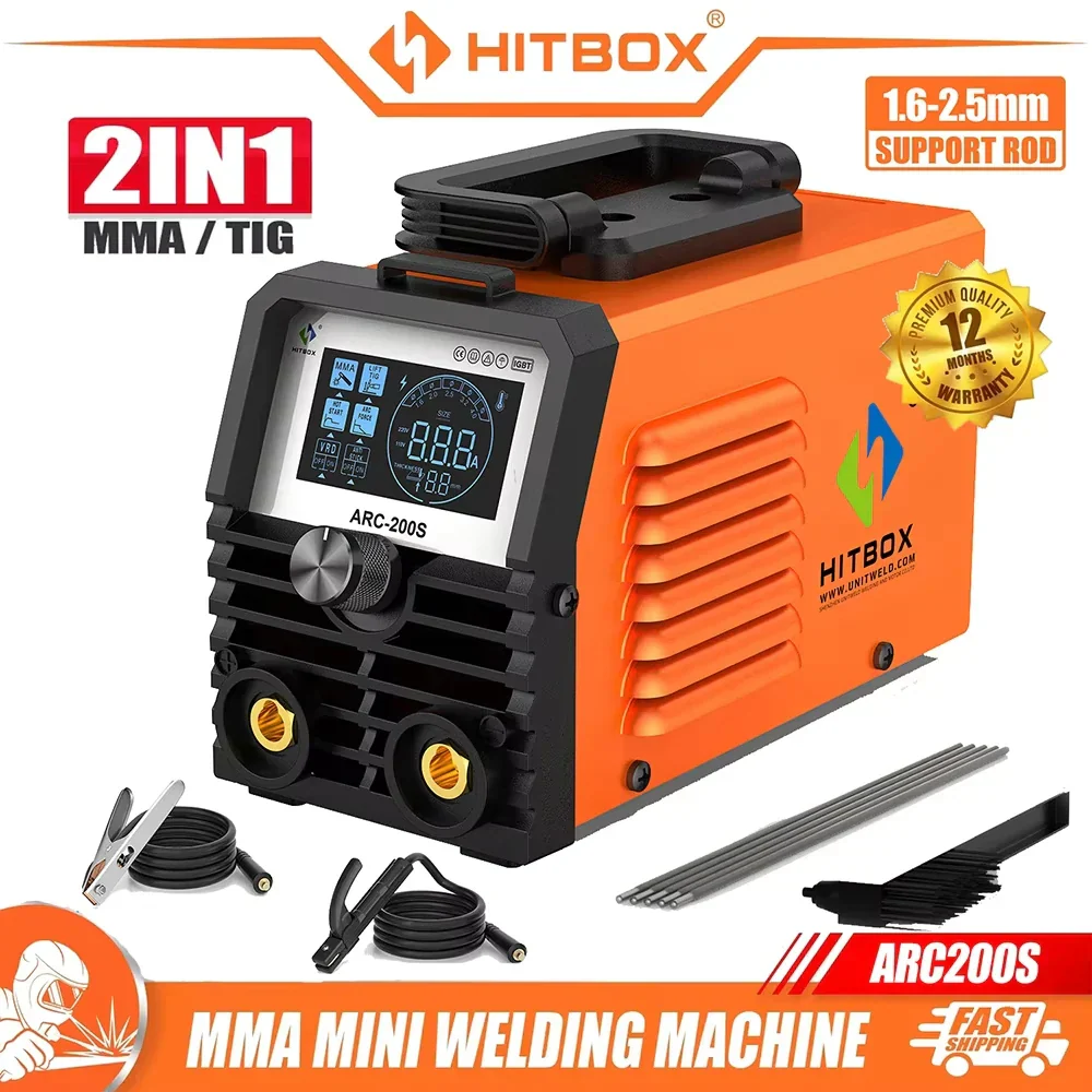 HITBOX ARC200S 2-in-1 ARC TIG MMA Welding Machine IGBT Inverter 220V 10-200A - Image 2