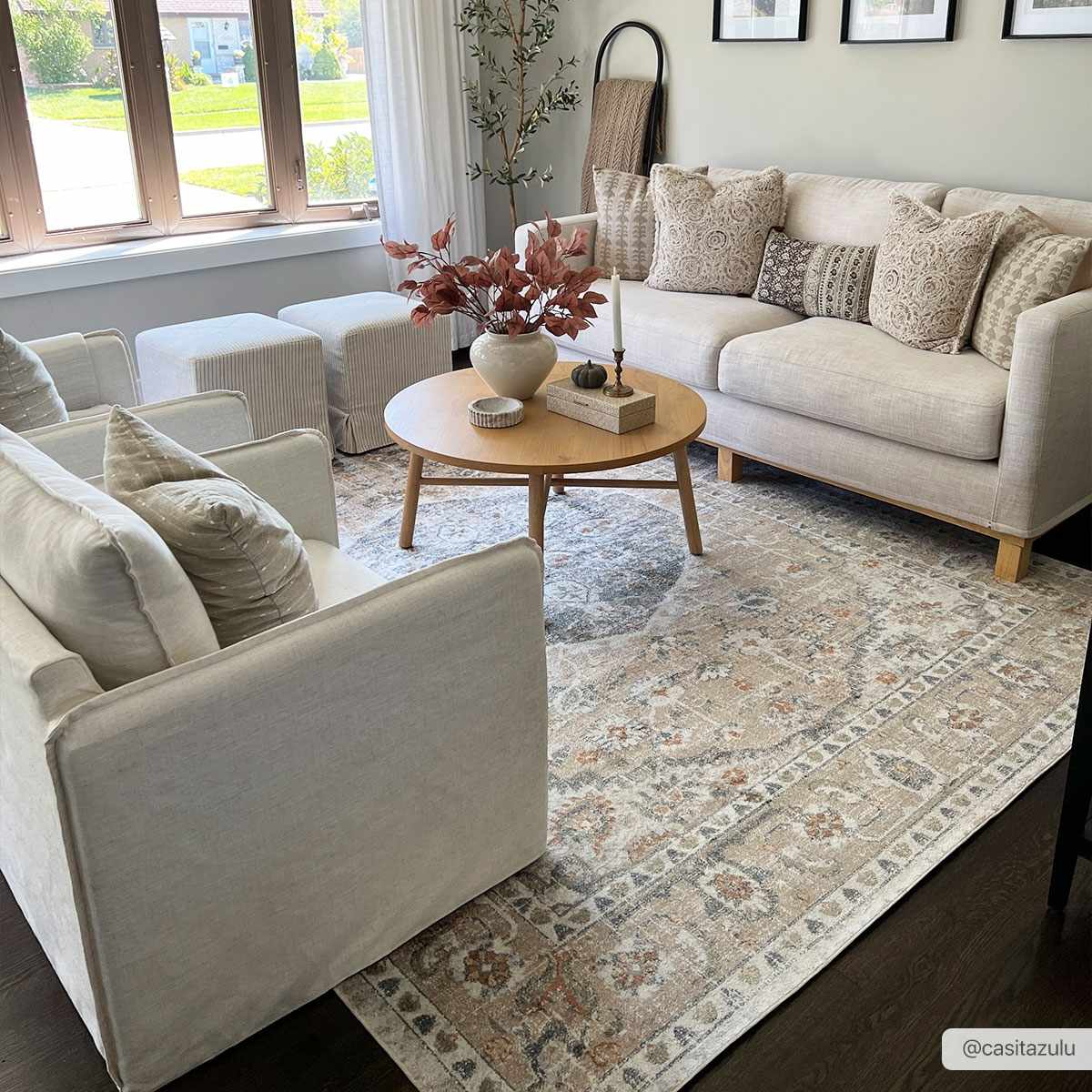 Hiti Beige Flat Pile Washable Rug - Image 2
