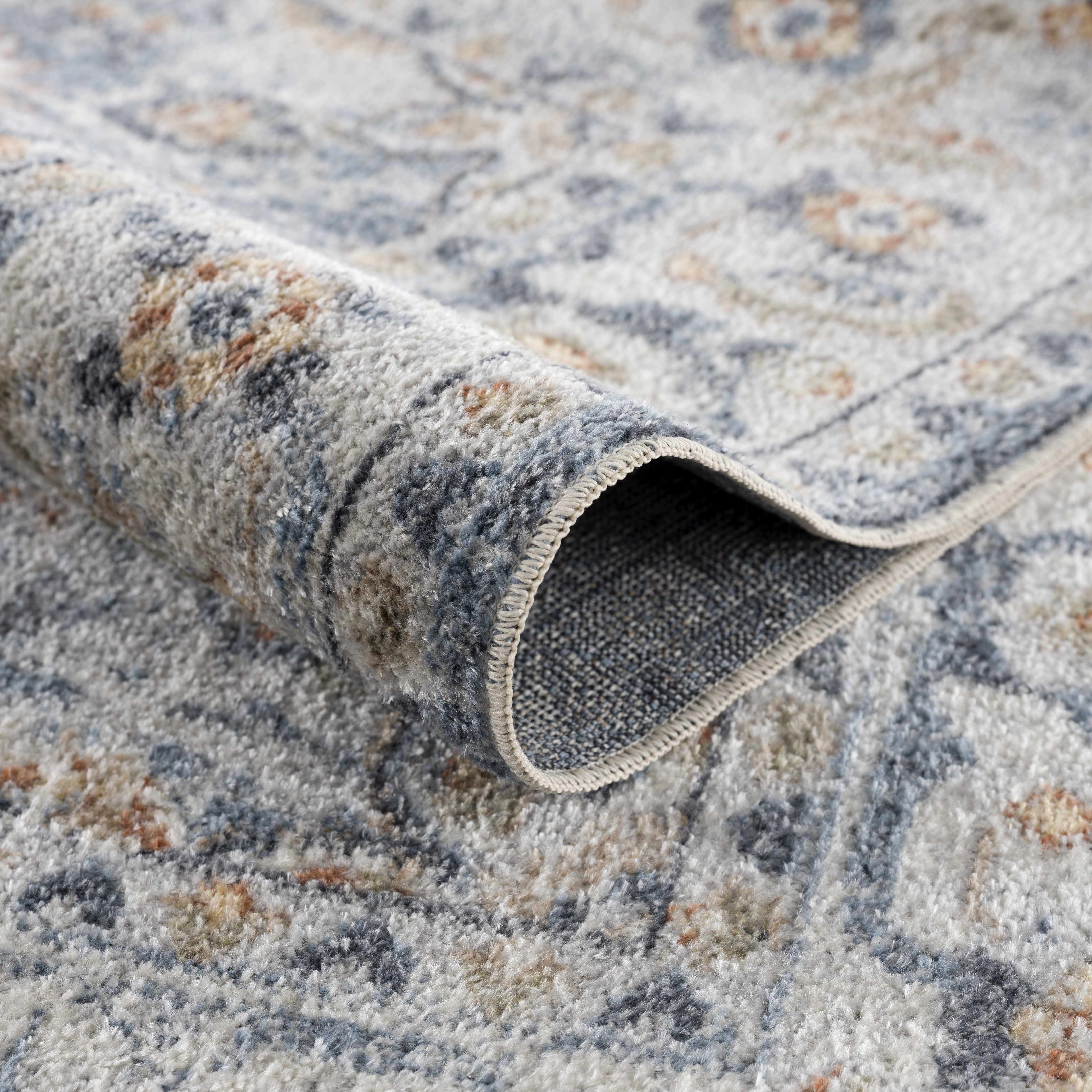 Hiti Cream&Blue Washable Rug - Clearance - Image 6