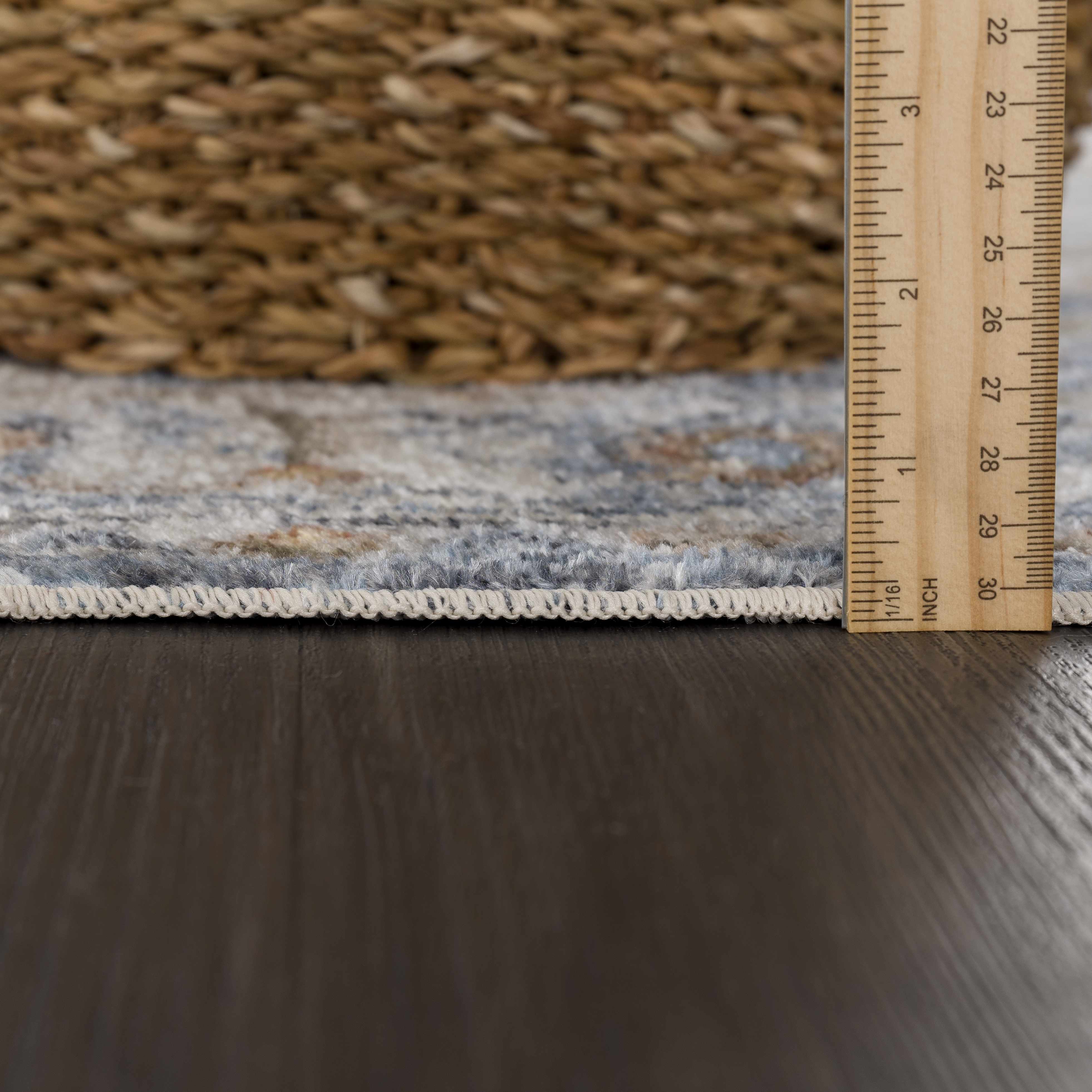 Hiti Cream&Blue Washable Rug - Clearance - Image 8