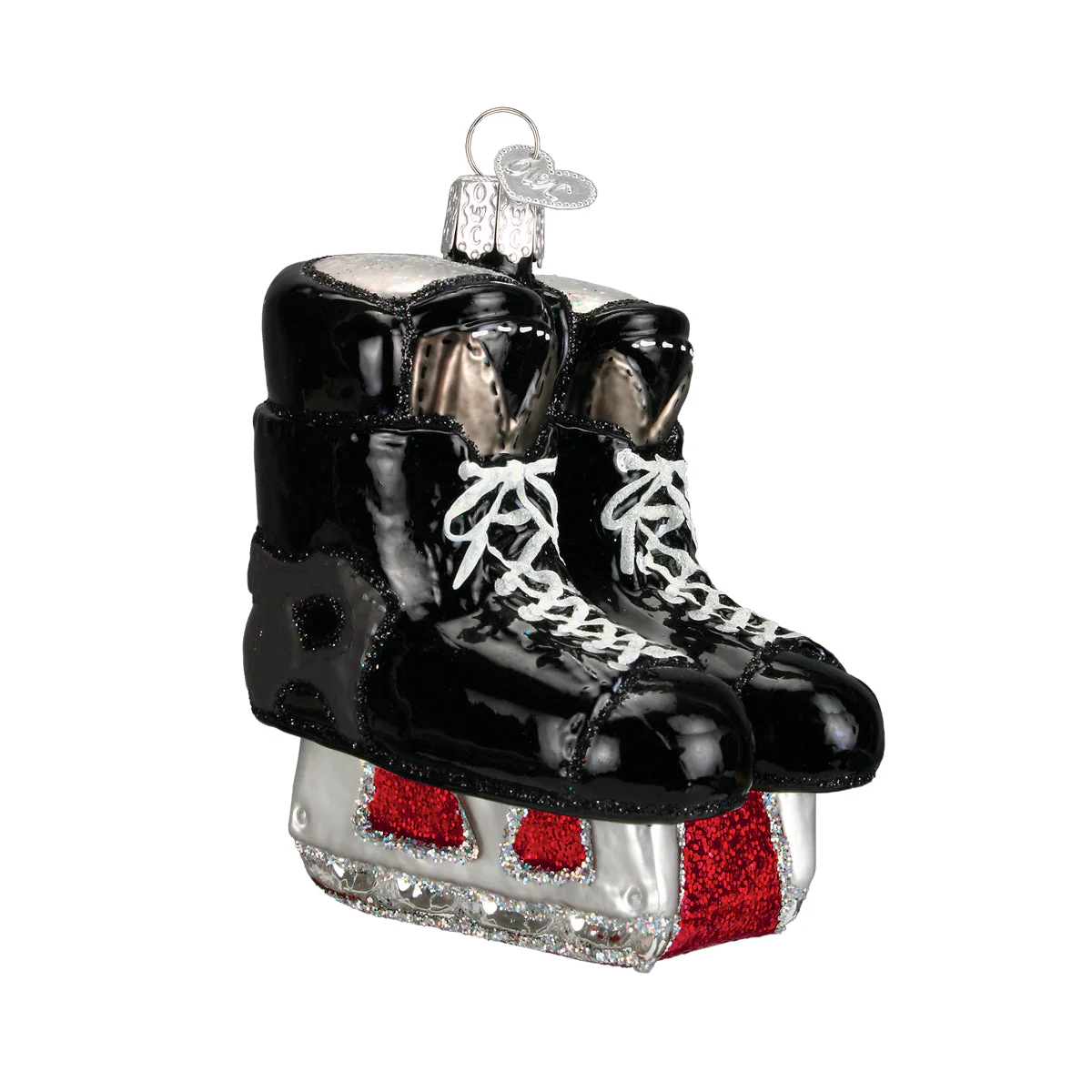 Hockey Skates Glass Ornament - Image 3