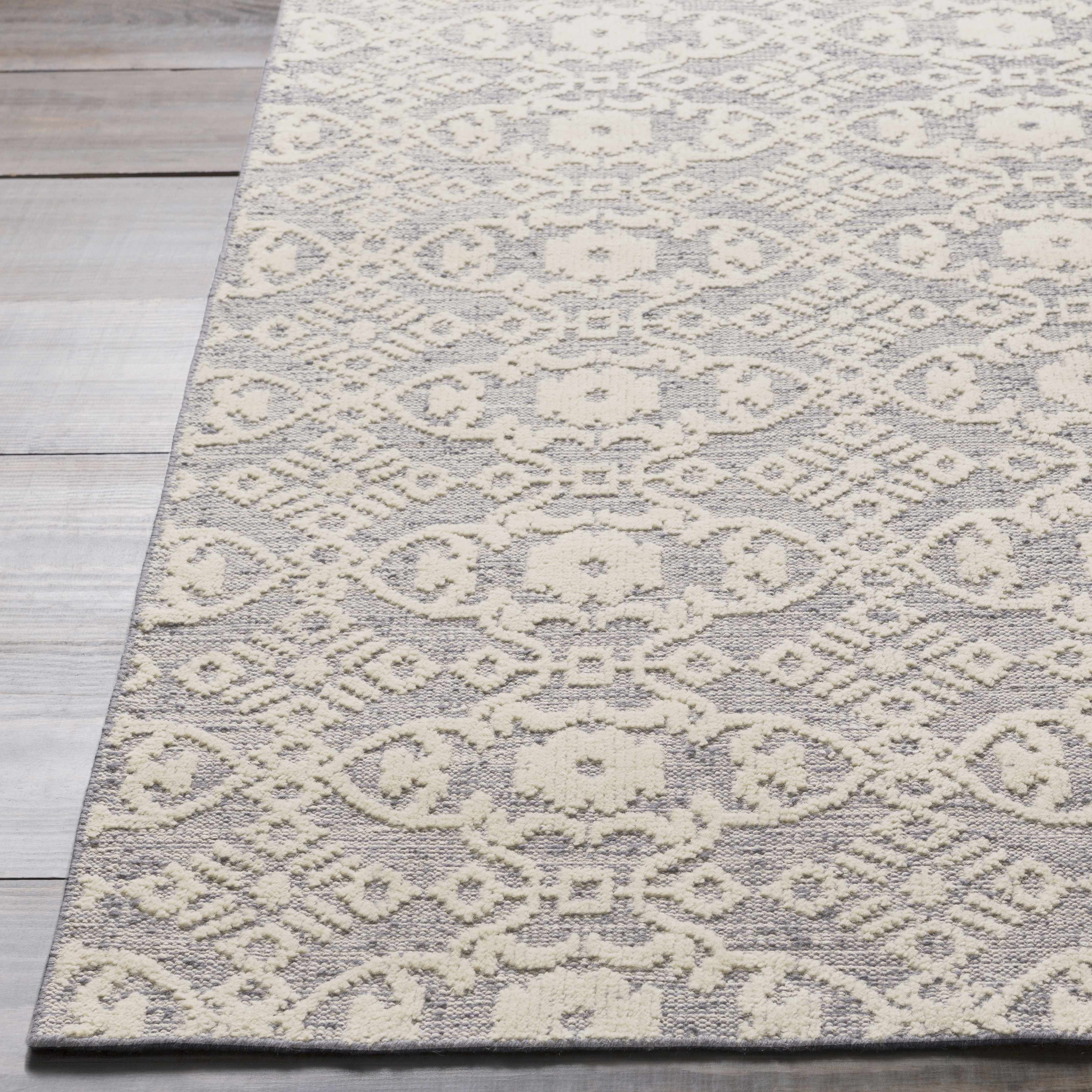 Hoisington Ivory Patterned Wool Rug - Clearance - Image 3