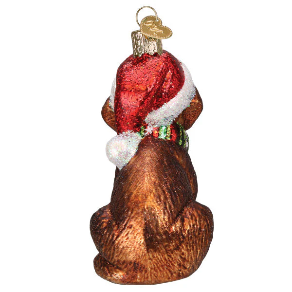 Holiday Chocolate Labrador Pup Ornament - Image 5