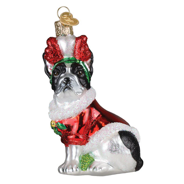 Holiday French Bulldog Ornament - Image 3