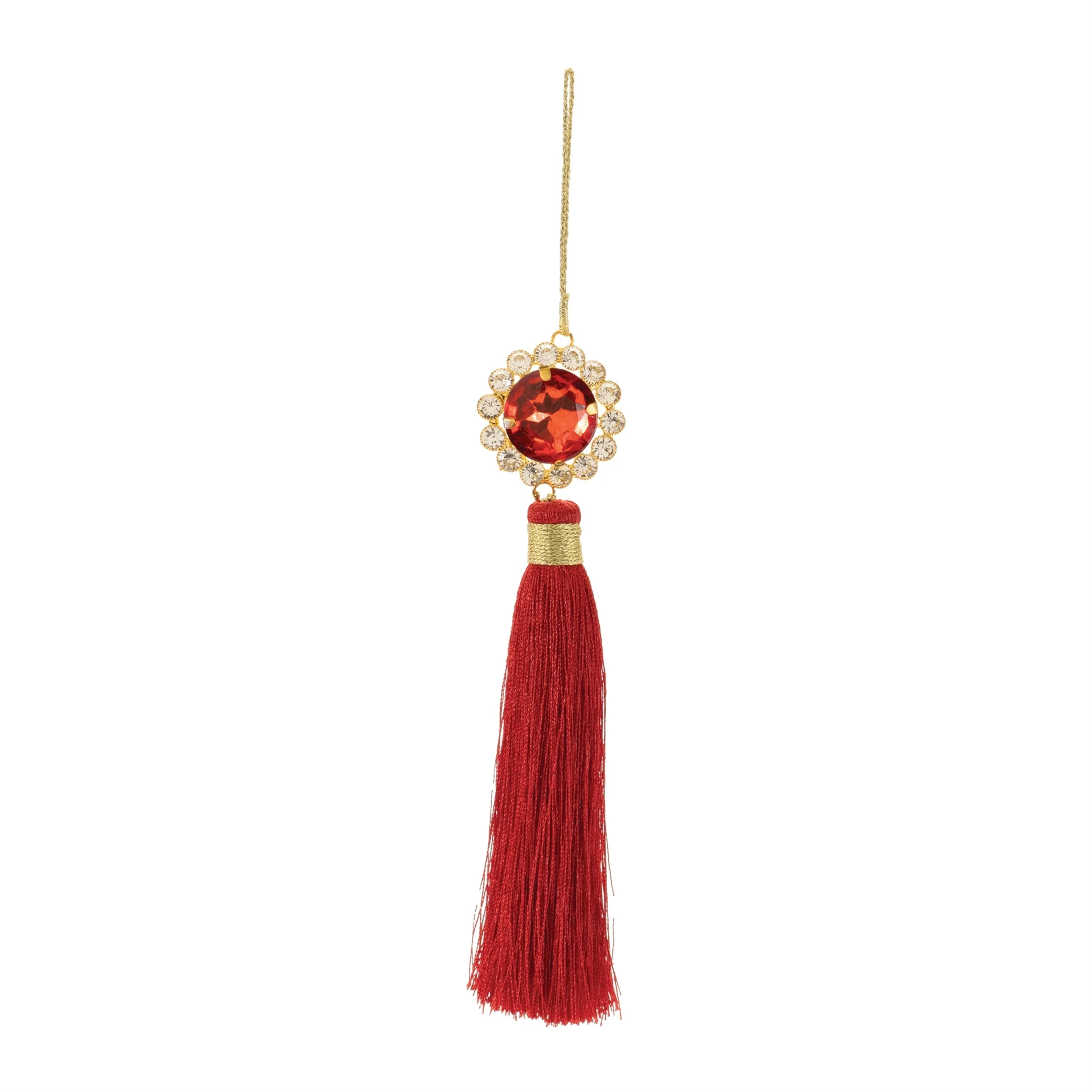 Holiday Jewel Tassle Ornament (Set of 6) - Image 3