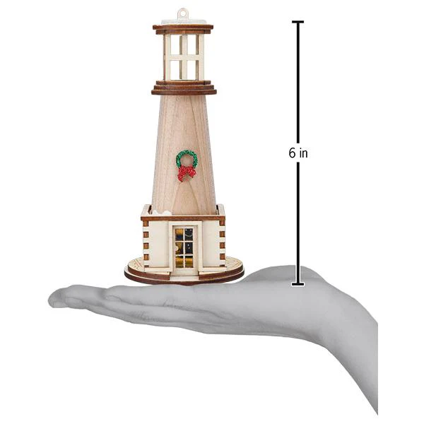 Holiday Lighthouse Ornament Christmas Decor by Old World Christmas - Image 3