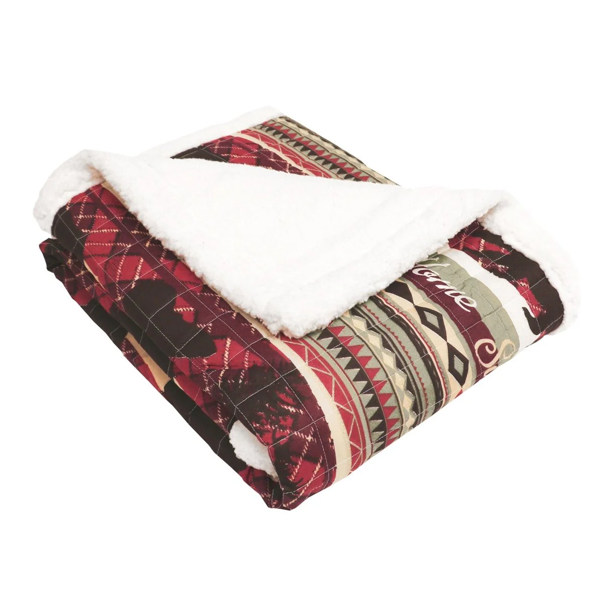 Holiday Lodge Sherpa Throw - Image 3