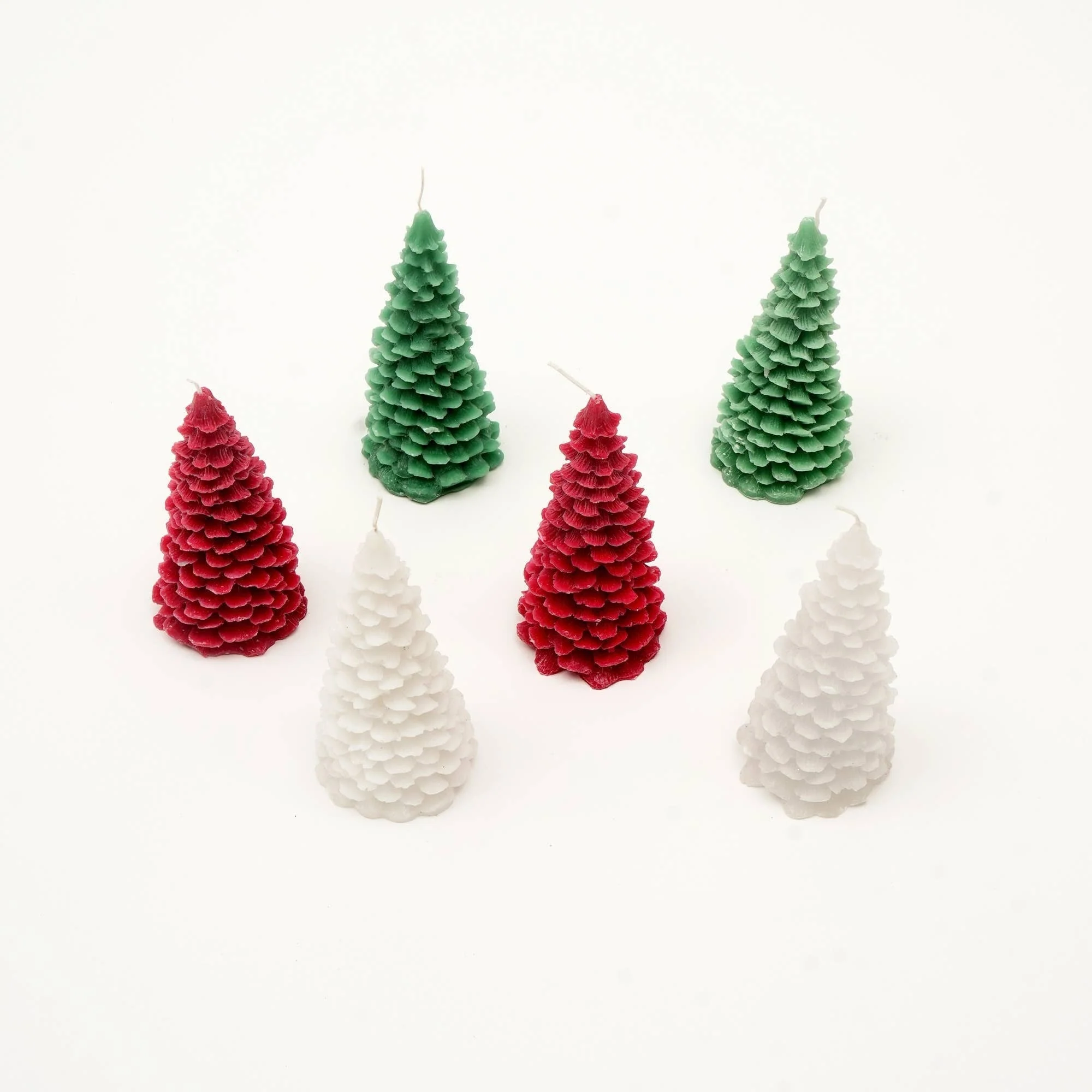 Holiday Luster Candle Box - 6 Pcs Christmas Tree Candles - Image 2