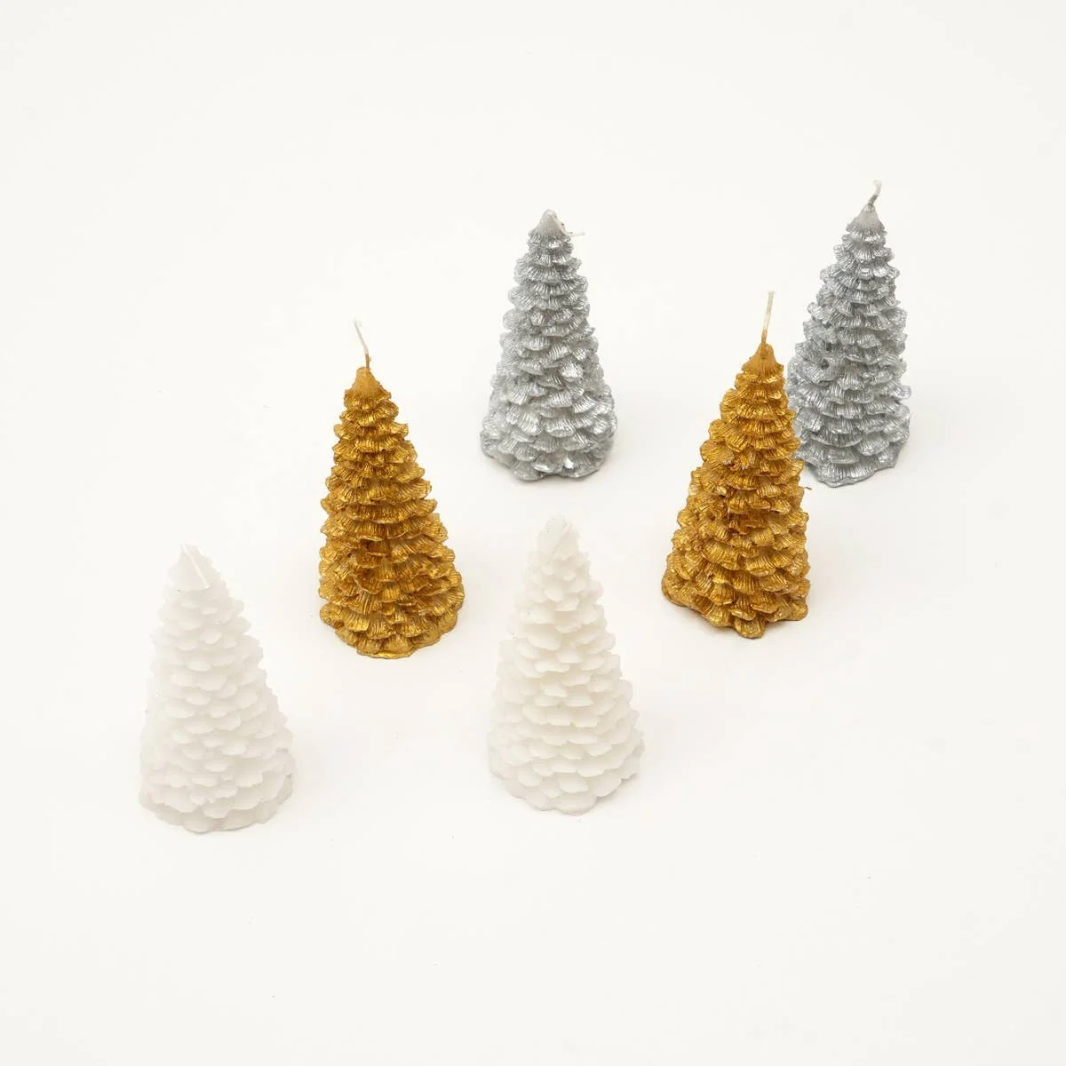 Holiday Luster Candle Box - 6 Pcs Christmas Tree Candles - Image 2