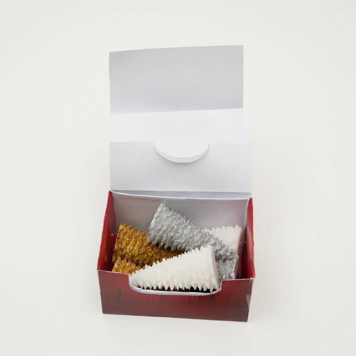 Holiday Luster Candle Box - 6 Pcs Christmas Tree Candles - Image 6