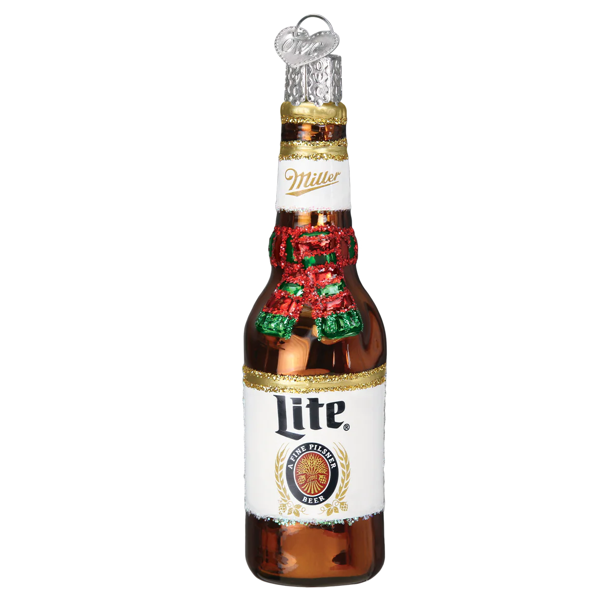 Holiday Miller Lite Bottle Christmas Ornament - Image 3