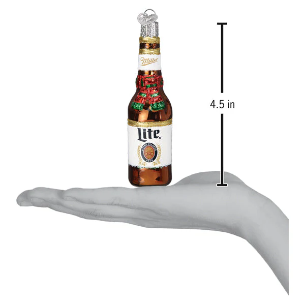 Holiday Miller Lite Bottle Christmas Ornament - Image 6