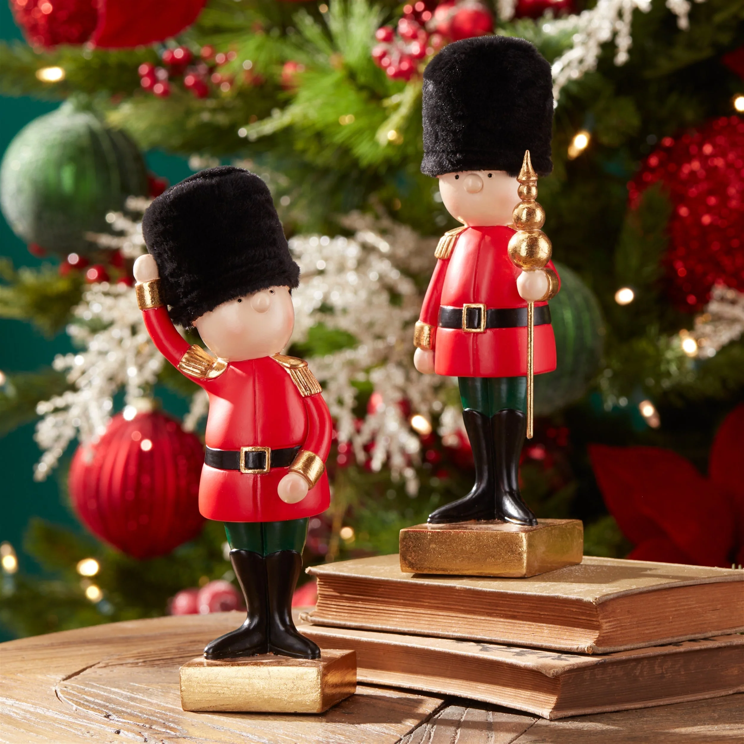 Holiday Nutcracker Soldier Figurine (Set of 2) - Image 2