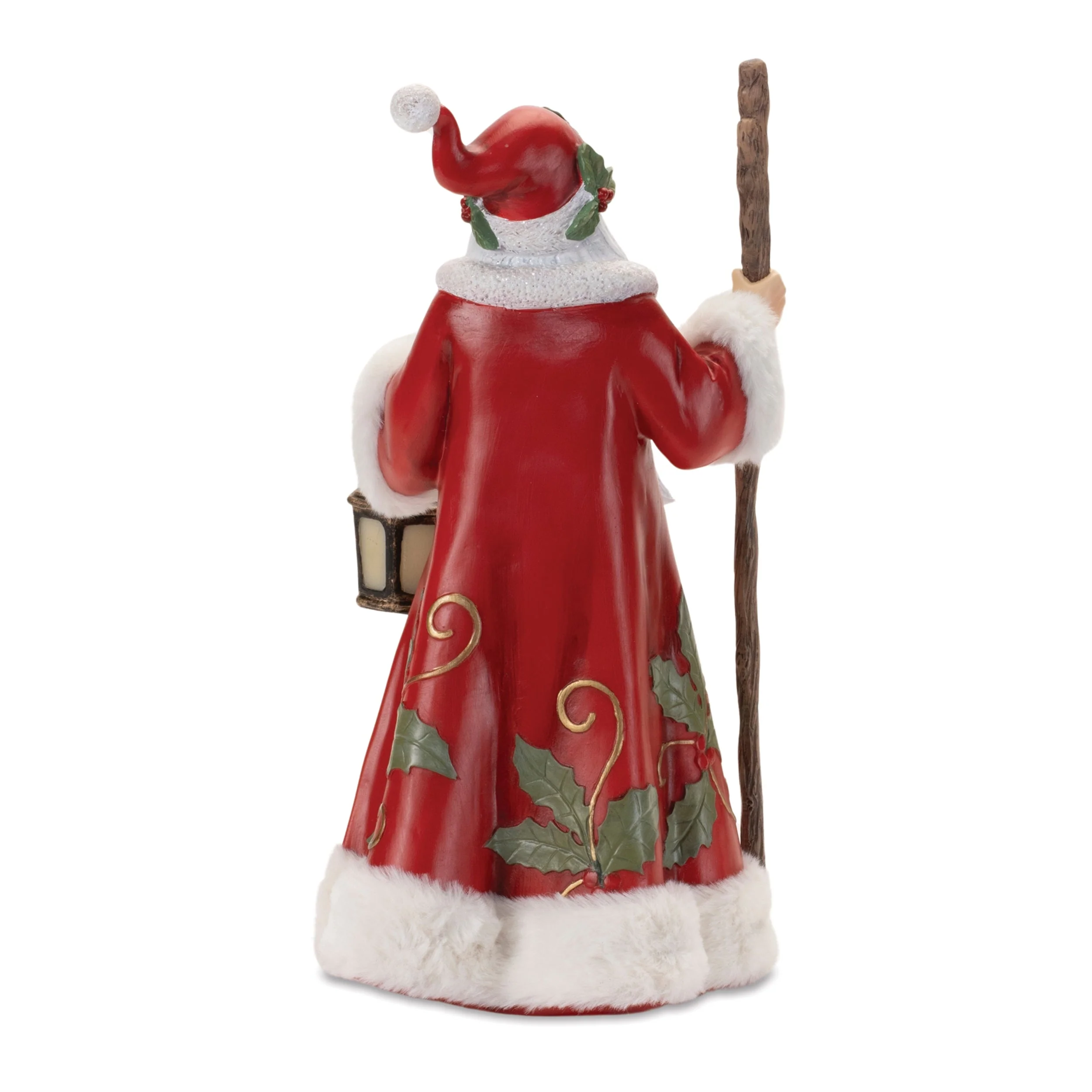 Holiday Santa with Lantern Statue 13.5"H - Image 2
