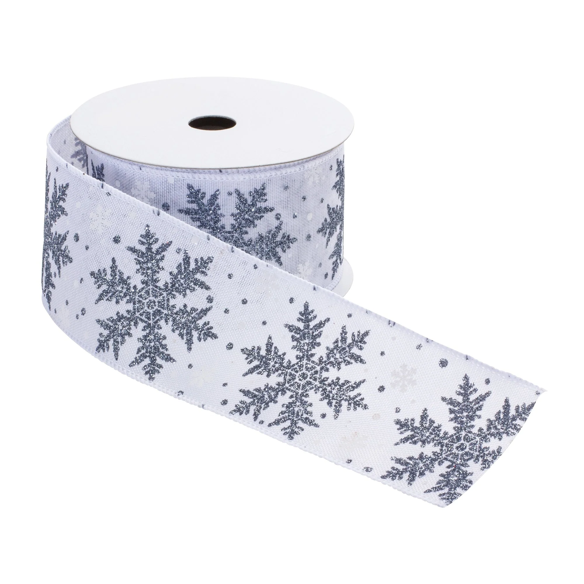 Glittered Snowflake Ribbon (Set of 2) - Image 2