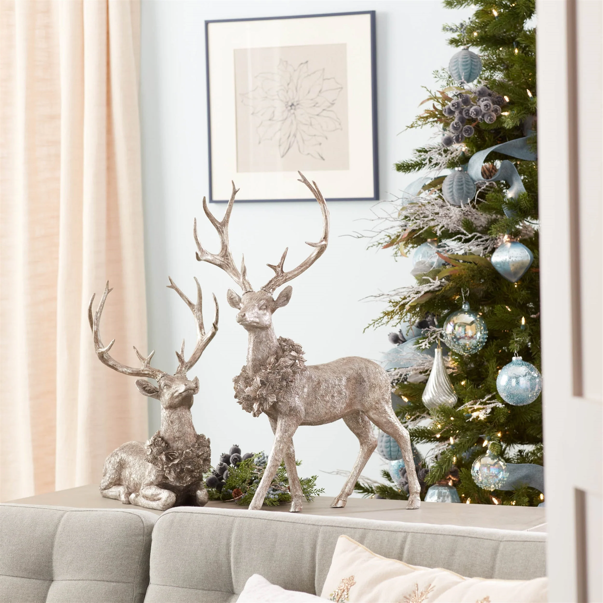 Holiday Deer Figurine (Set of 2) - Image 2