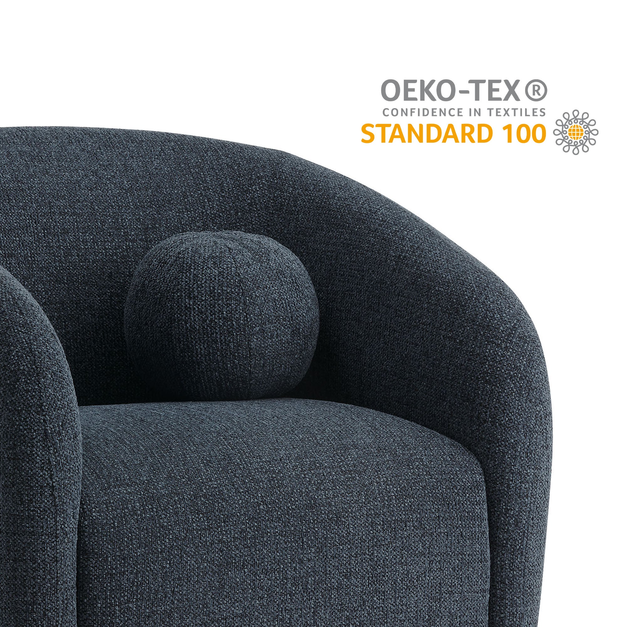 Holland Swivel Chenille Fabric Armchair by Modway - Image 15