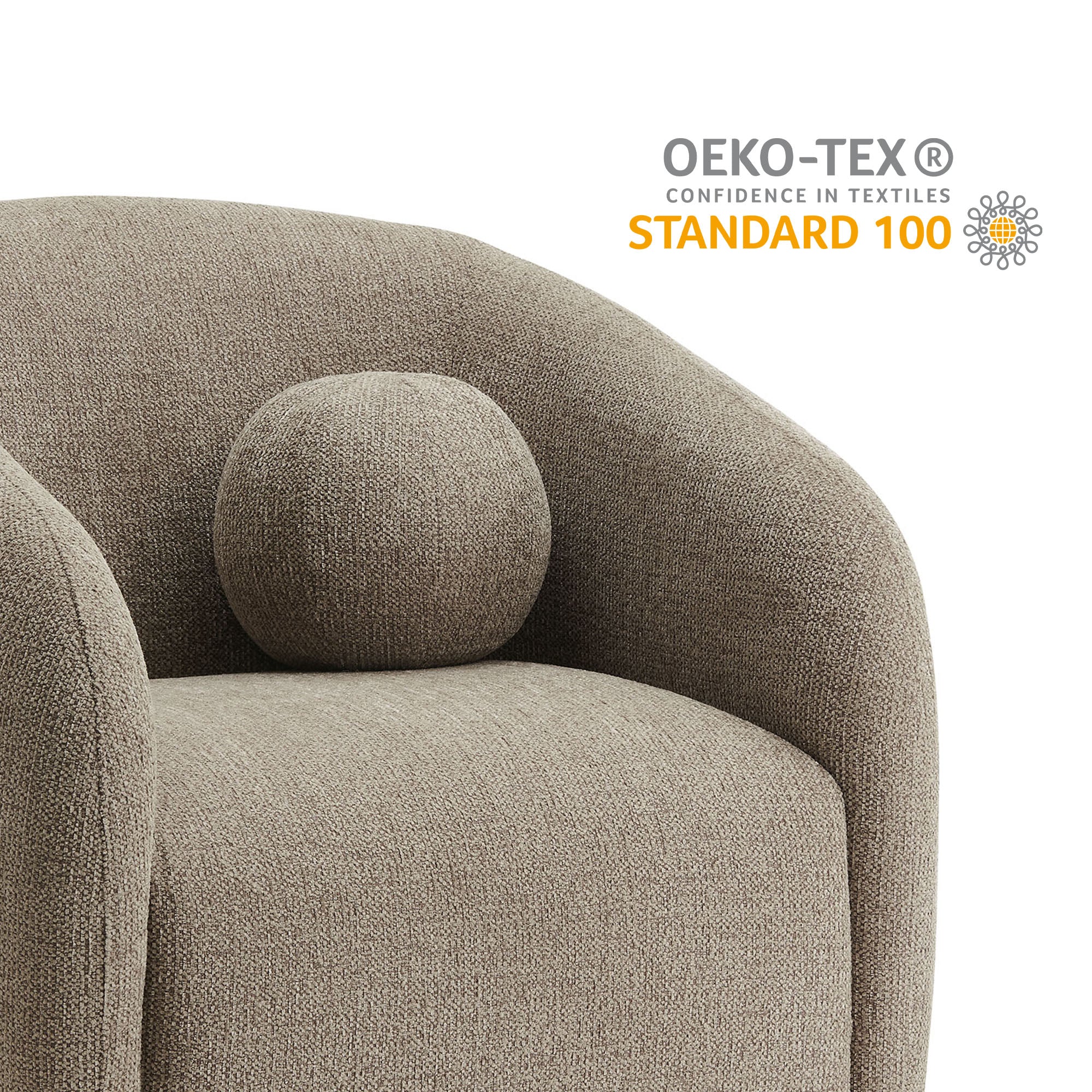 Holland Swivel Chenille Fabric Armchair by Modway - Image 4