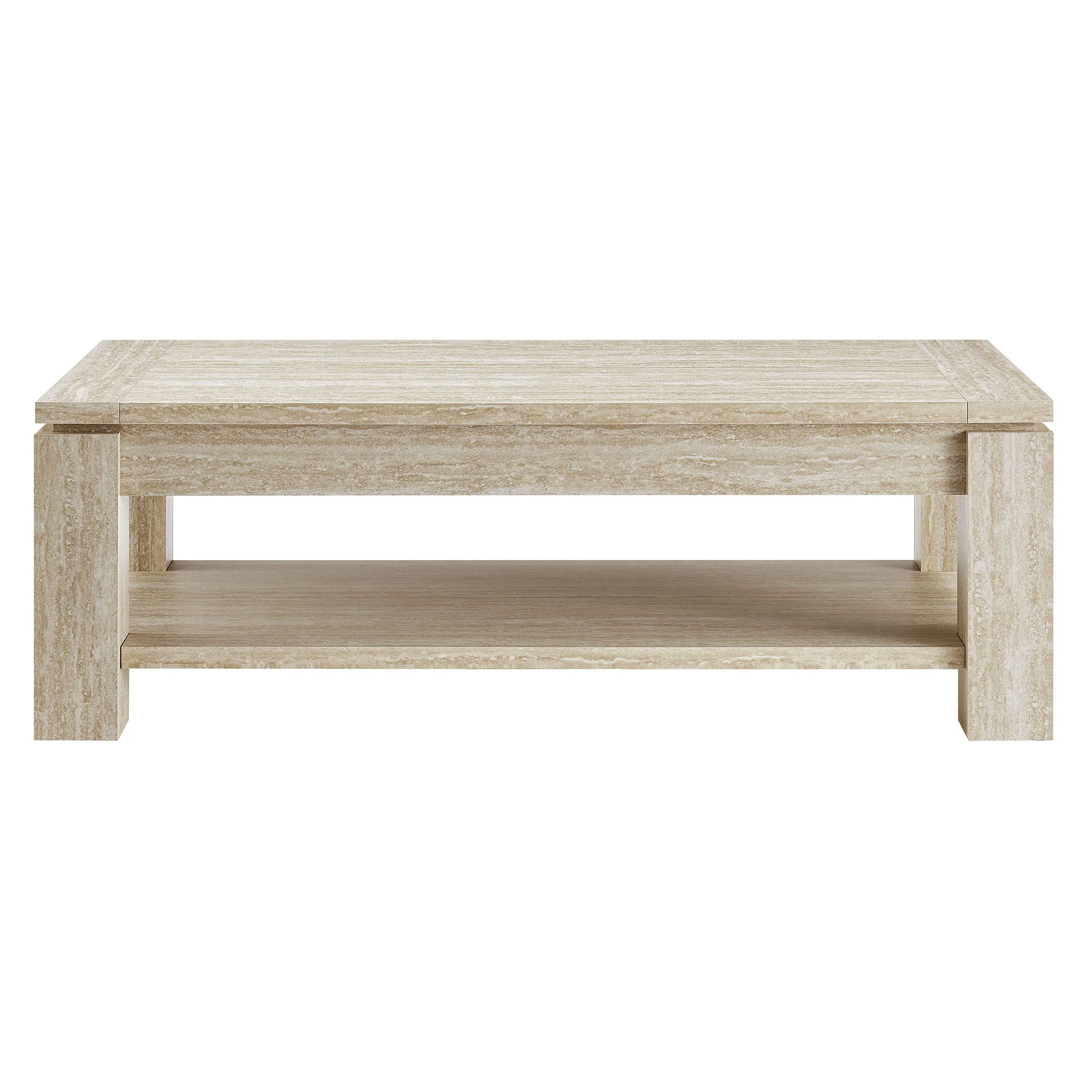 Hollis Travertine Coffee Table by Modway - Image 5