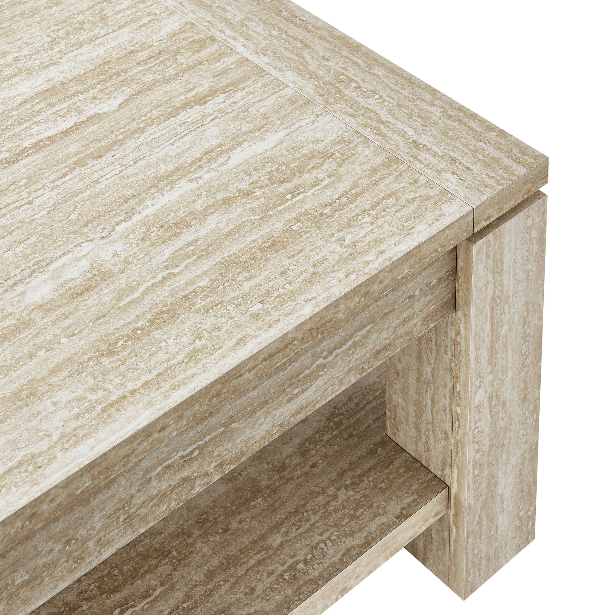 Hollis Travertine Coffee Table by Modway - Image 6