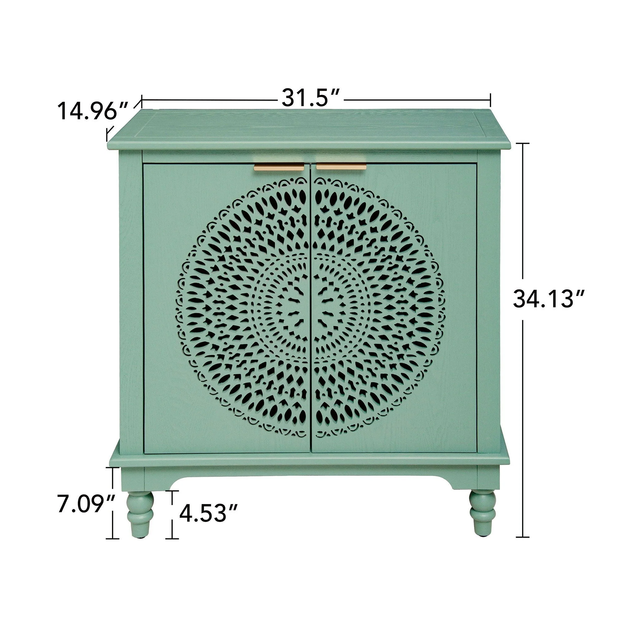 Hollow - Carved 2 Doors Accent Cabinet - Image 6