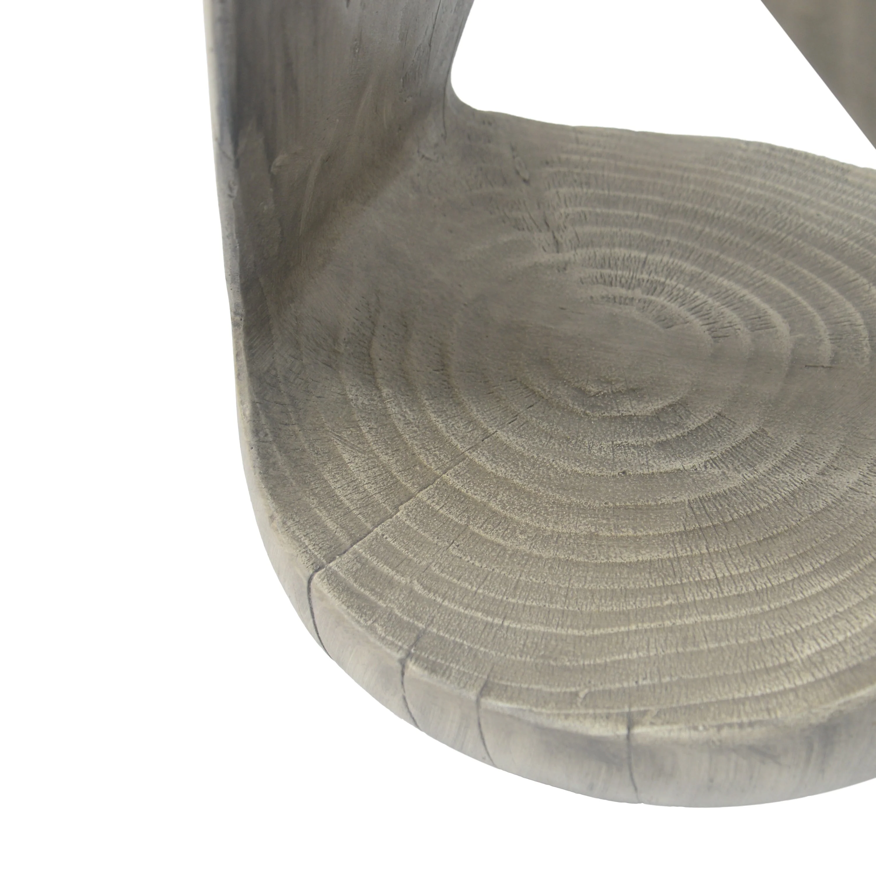 Hollow Side Table Wood-Like Texture Grey - Image 10