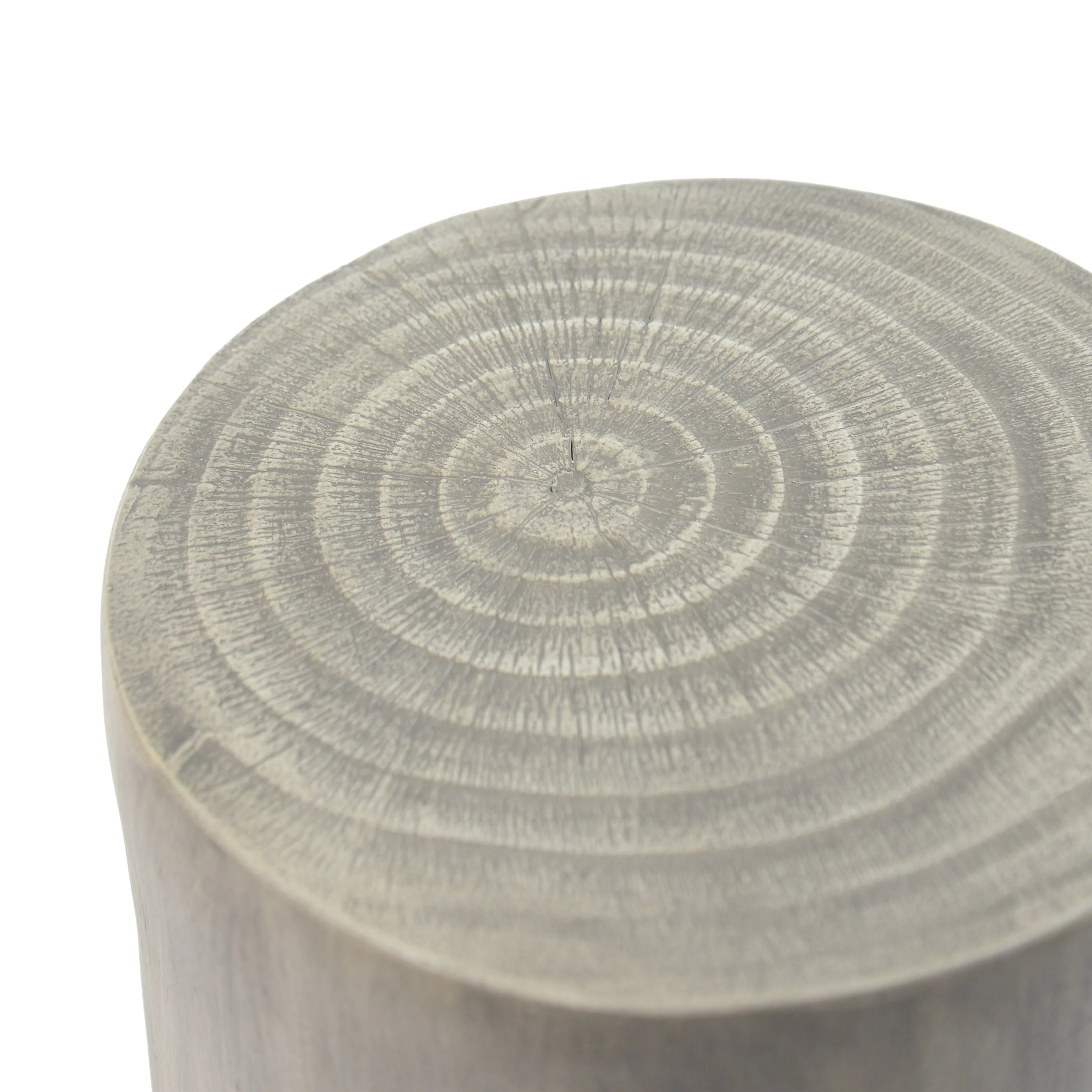 Hollow Side Table Wood-Like Texture Grey - Image 8