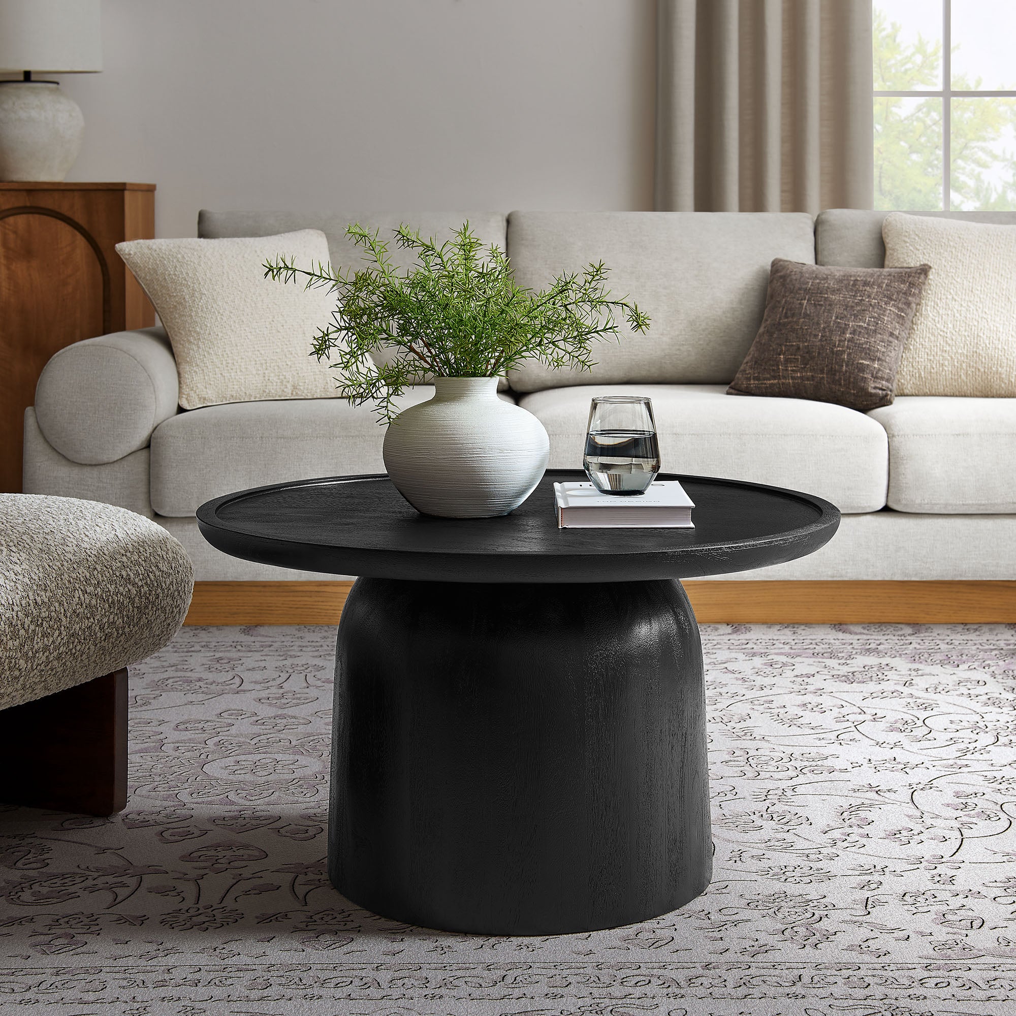 Holloway 30" Round Mango Wood Coffee Table by Modway - Image 6