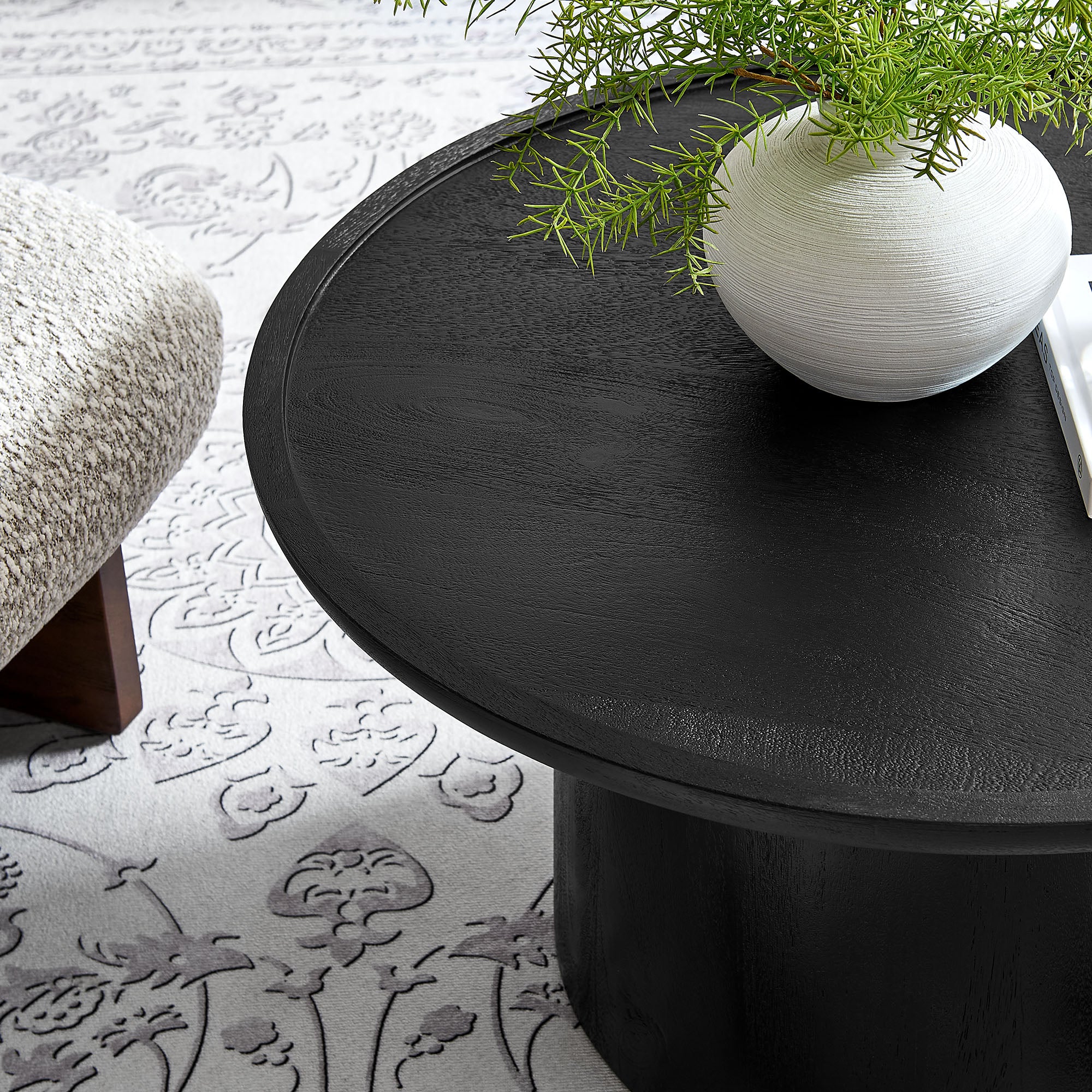 Holloway 30" Round Mango Wood Coffee Table by Modway - Image 7