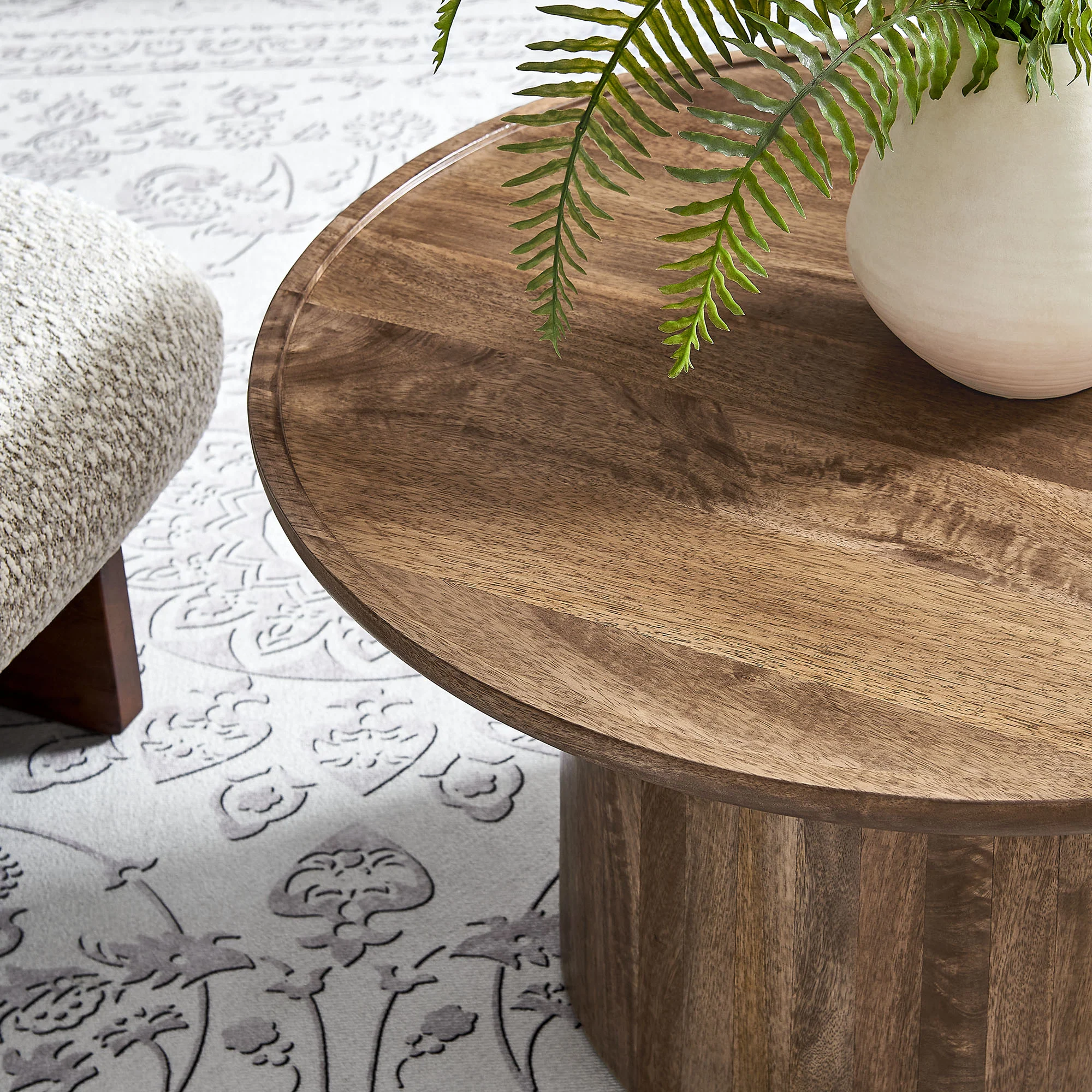 Holloway 30" Round Mango Wood Coffee Table by Modway - Image 8