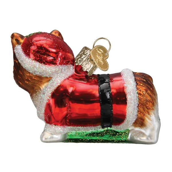 Holly Hat Corgi Puppy Ornament - Image 4
