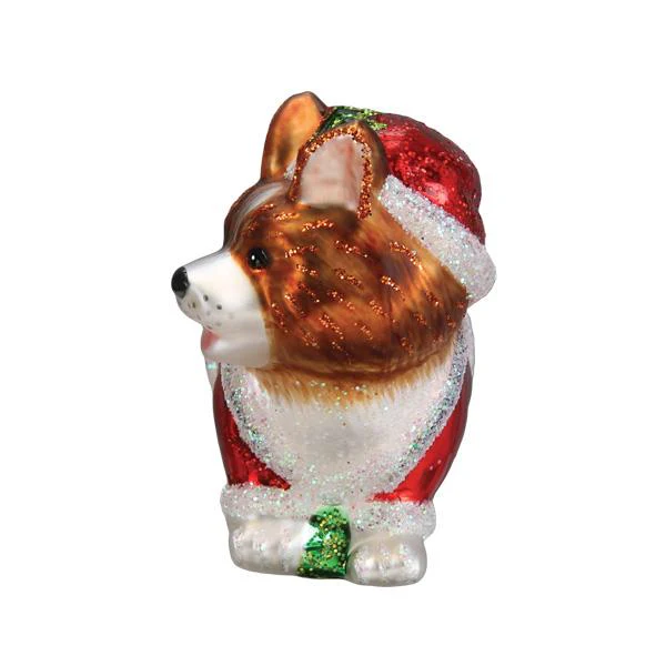 Holly Hat Corgi Puppy Ornament - Image 5