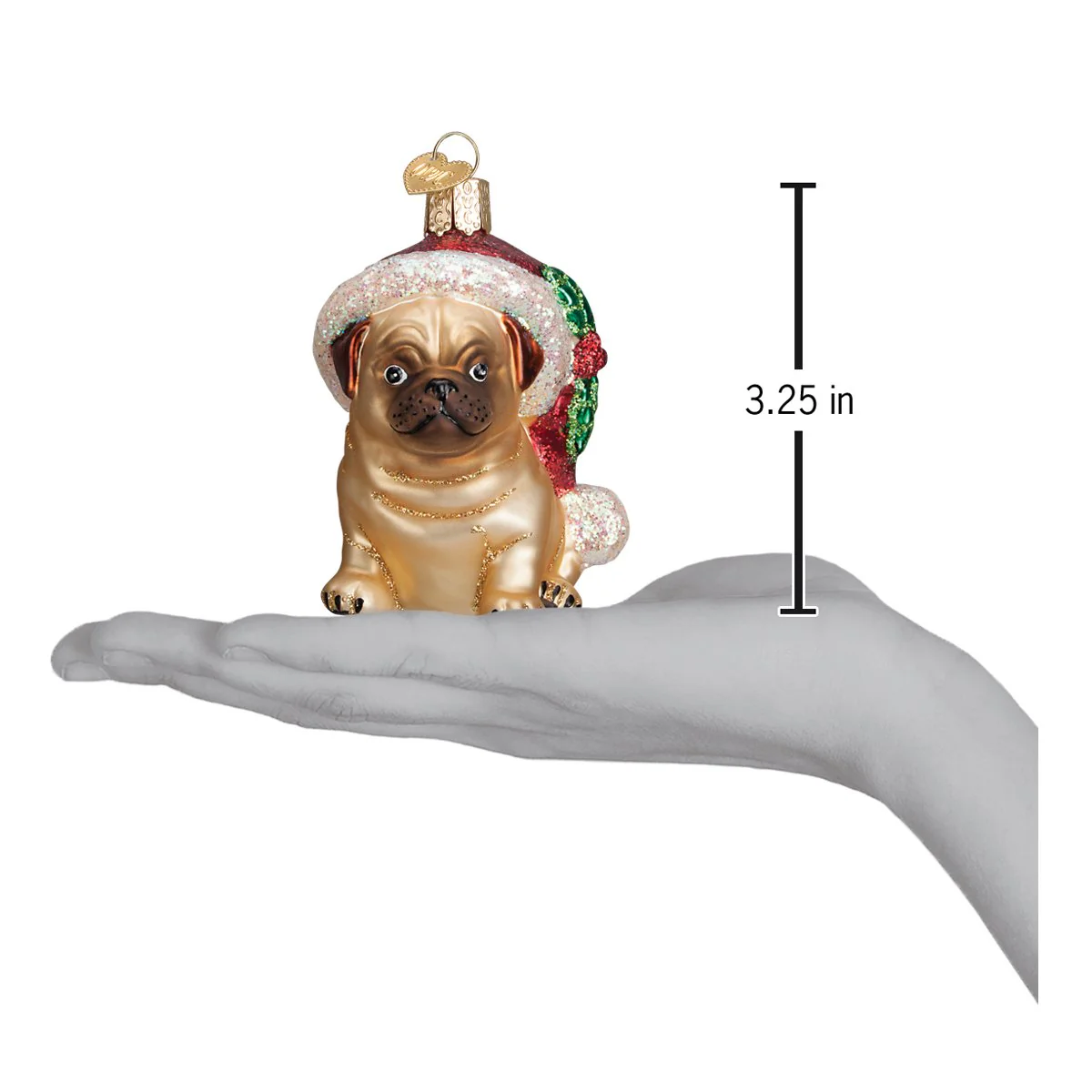Holly Hat Pug Ornament by Old World Christmas - Image 6