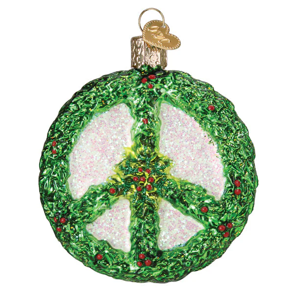 Holly Peace Symbol Ornament - Image 4