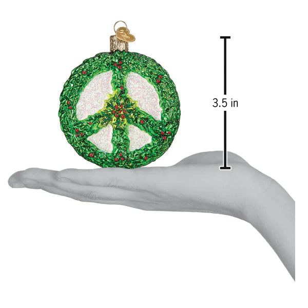 Holly Peace Symbol Ornament - Image 6