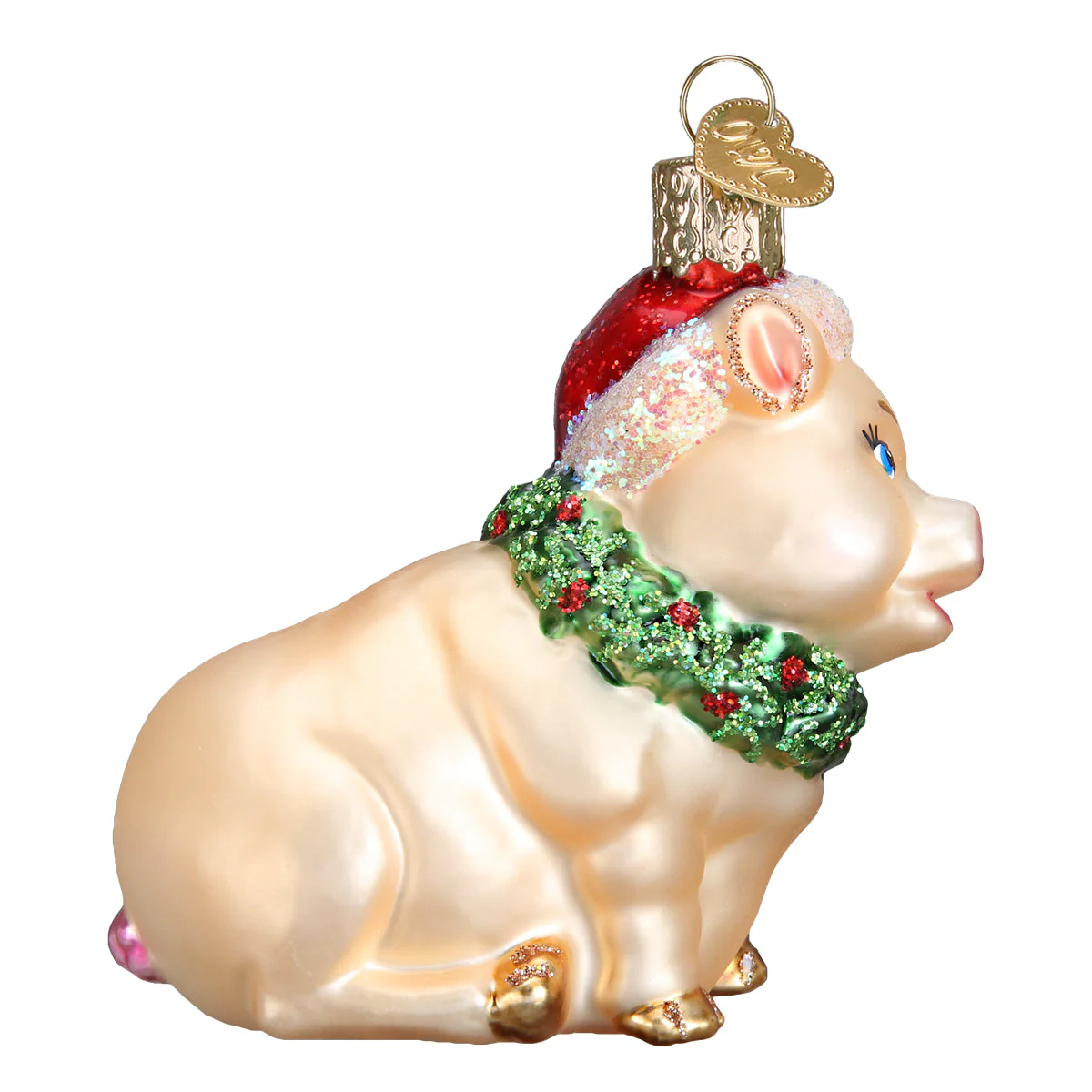Holly Pig Ornament - Image 5