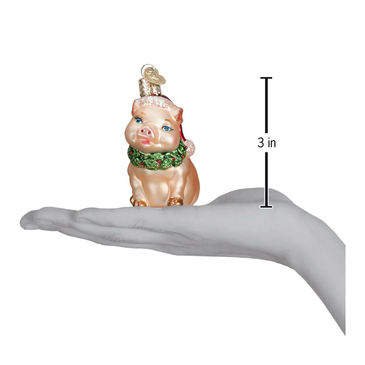 Holly Pig Ornament - Image 6
