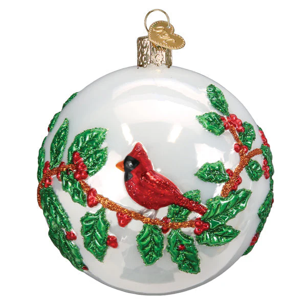 Hollyberry Birds Round Ornament - Image 4