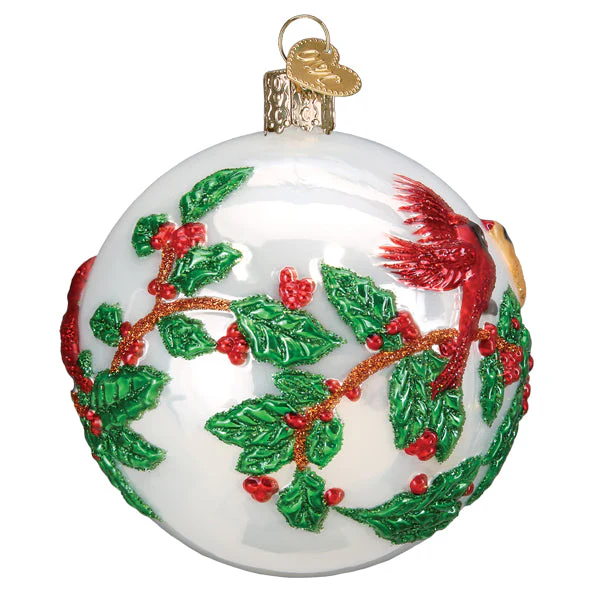 Hollyberry Birds Round Ornament - Image 5