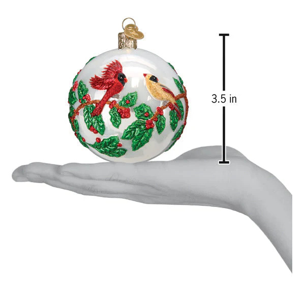 Hollyberry Birds Round Ornament - Image 6
