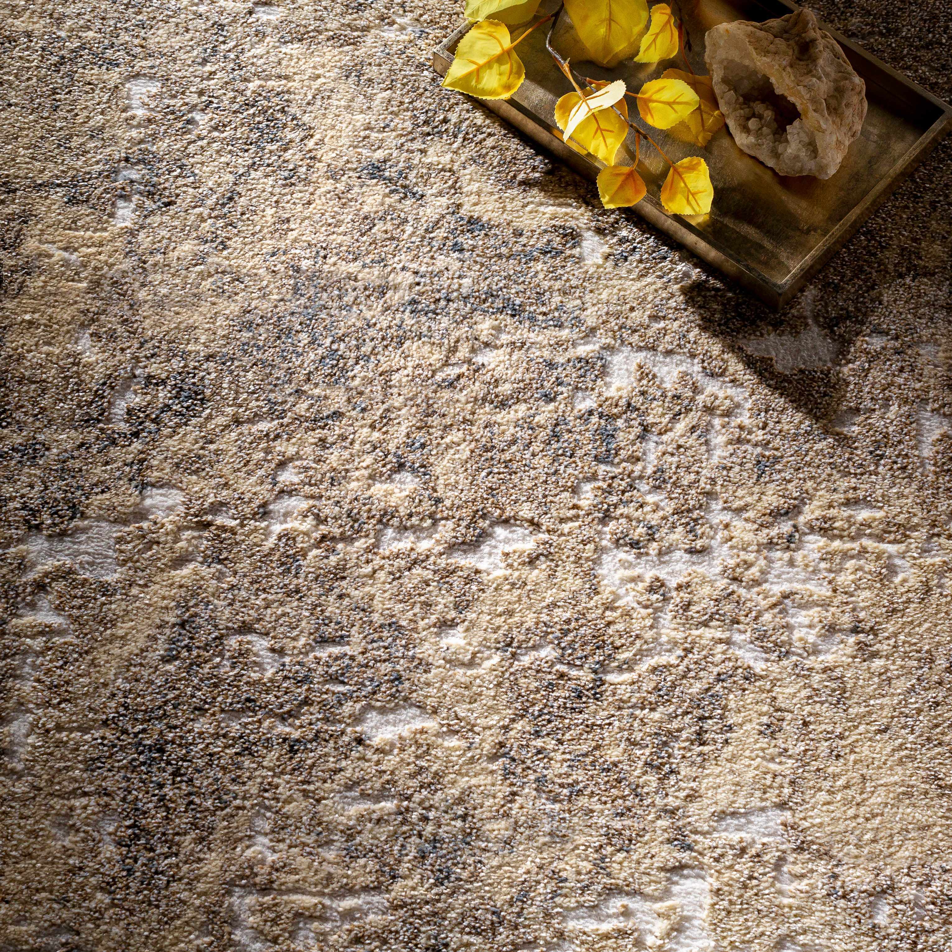 Holtsville Abstract Ivory Thick  Rug - Image 4