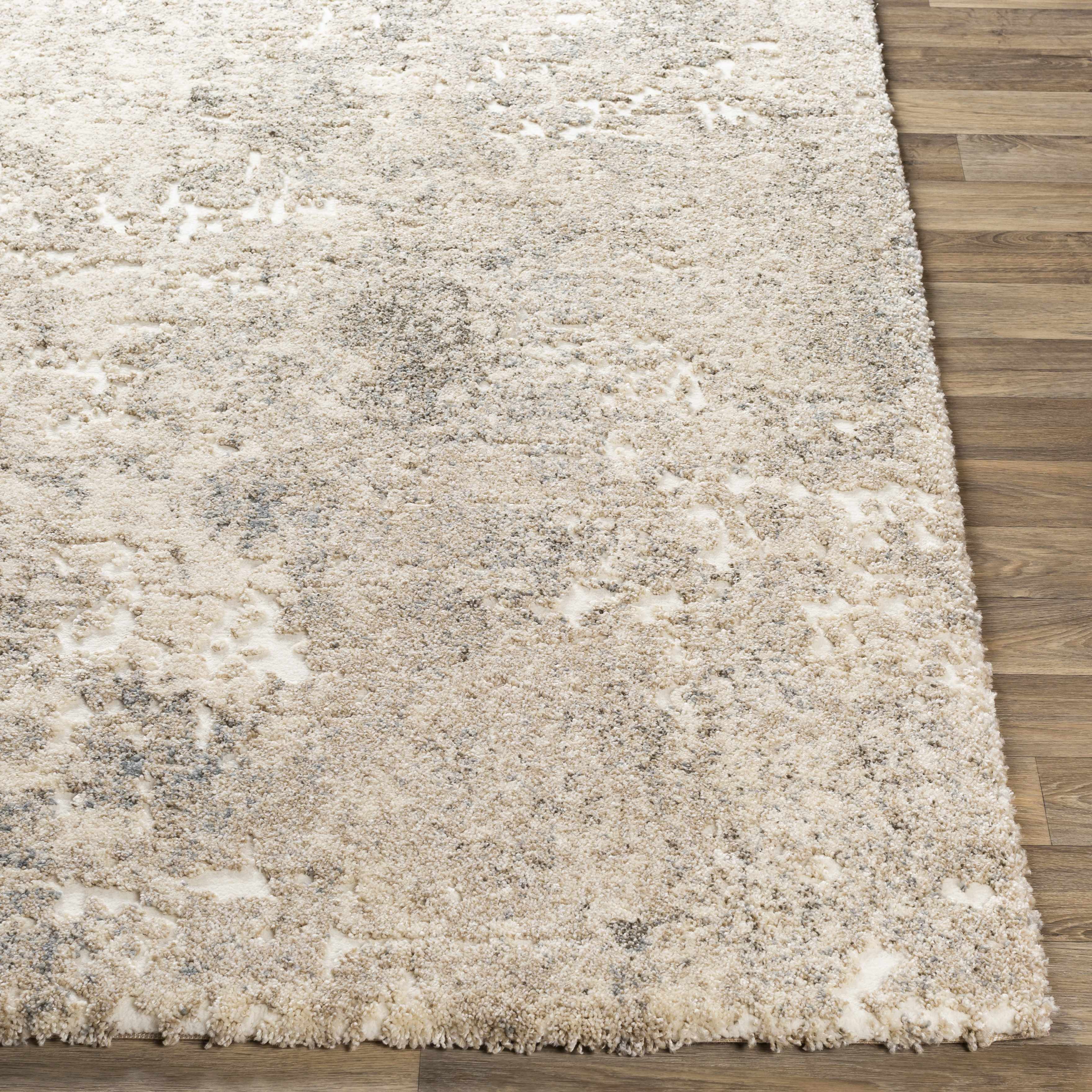Holtsville Abstract Ivory Thick  Rug - Image 5