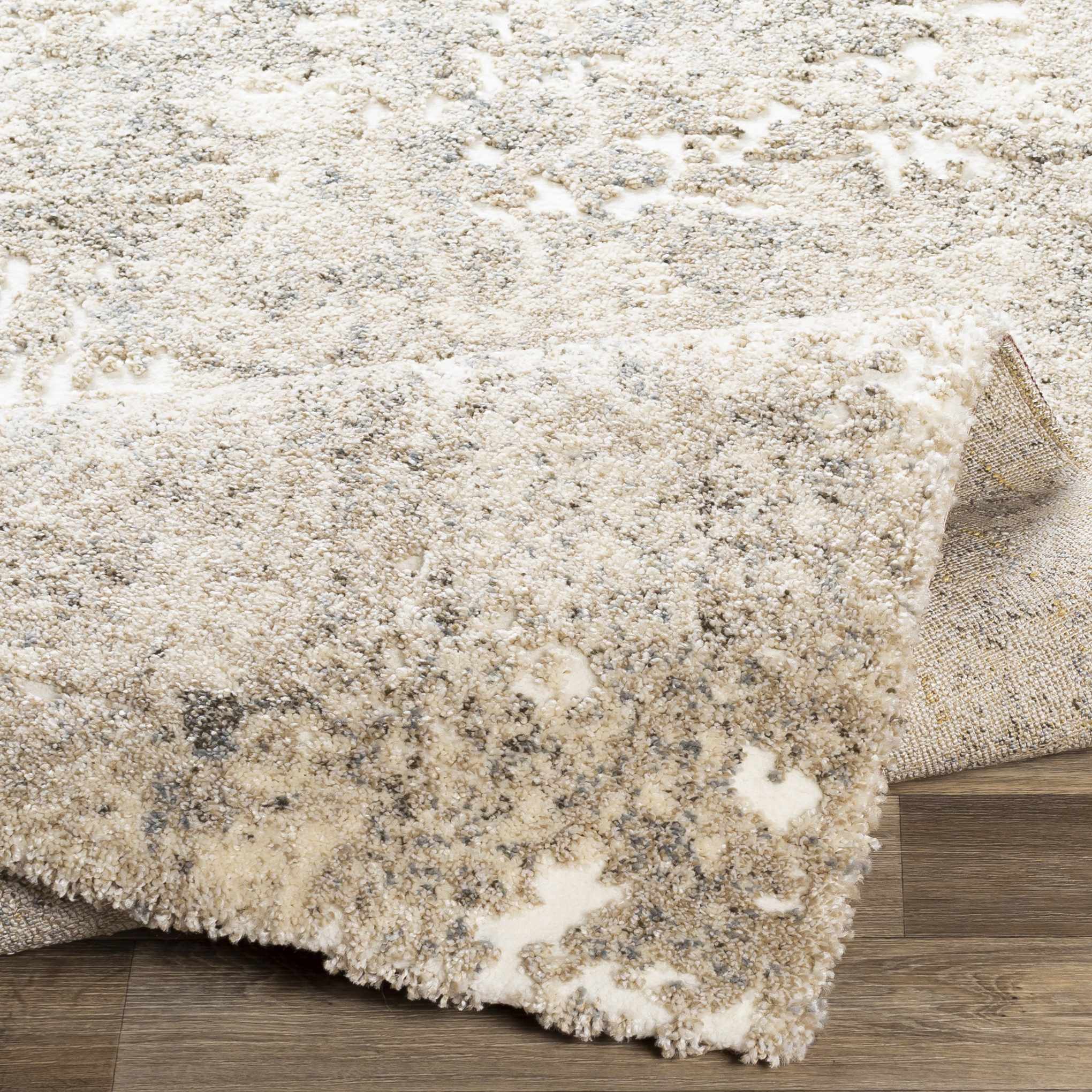 Holtsville Abstract Ivory Thick  Rug - Image 6