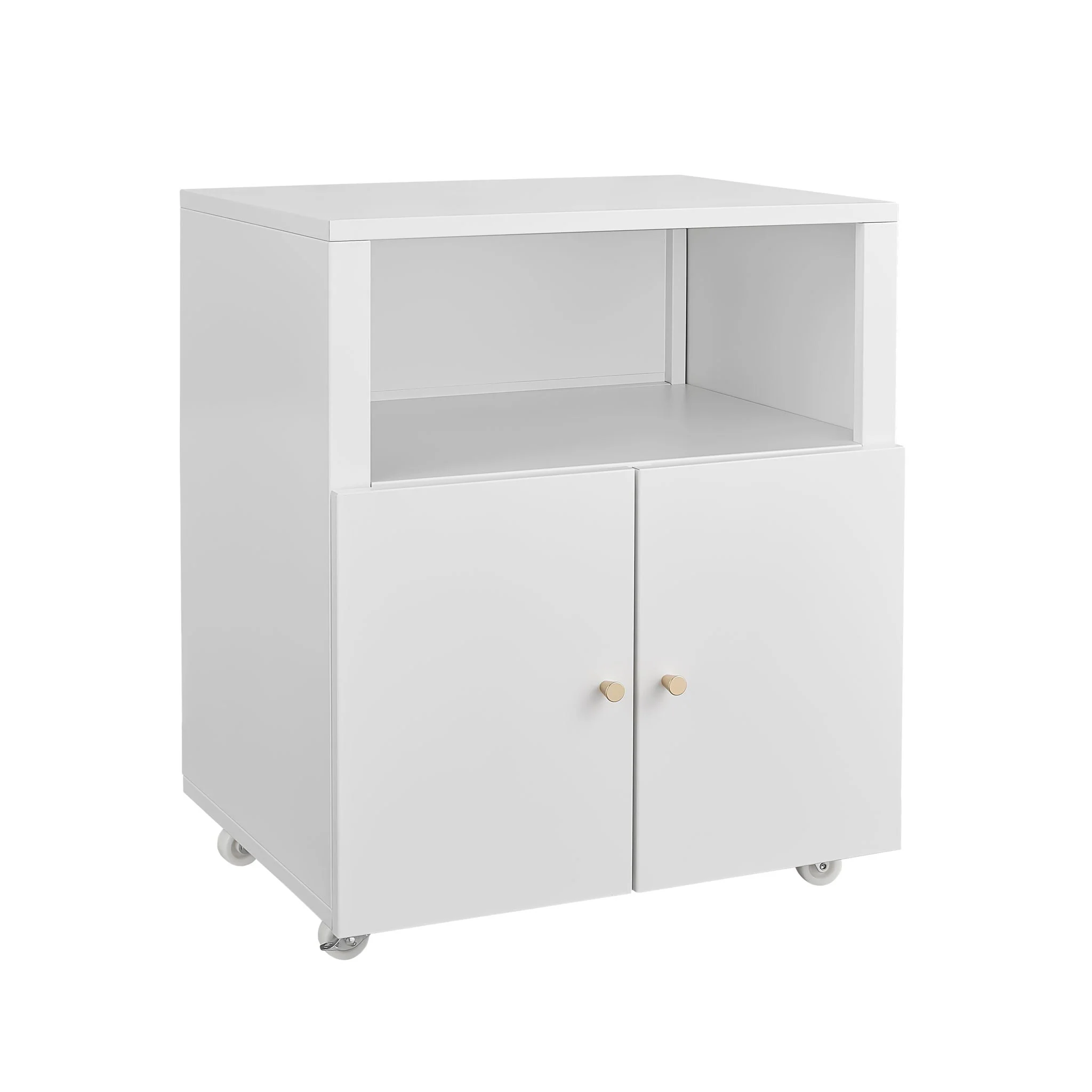 Home Office Printer Stand With Wheels And File Cabinet - Image 3