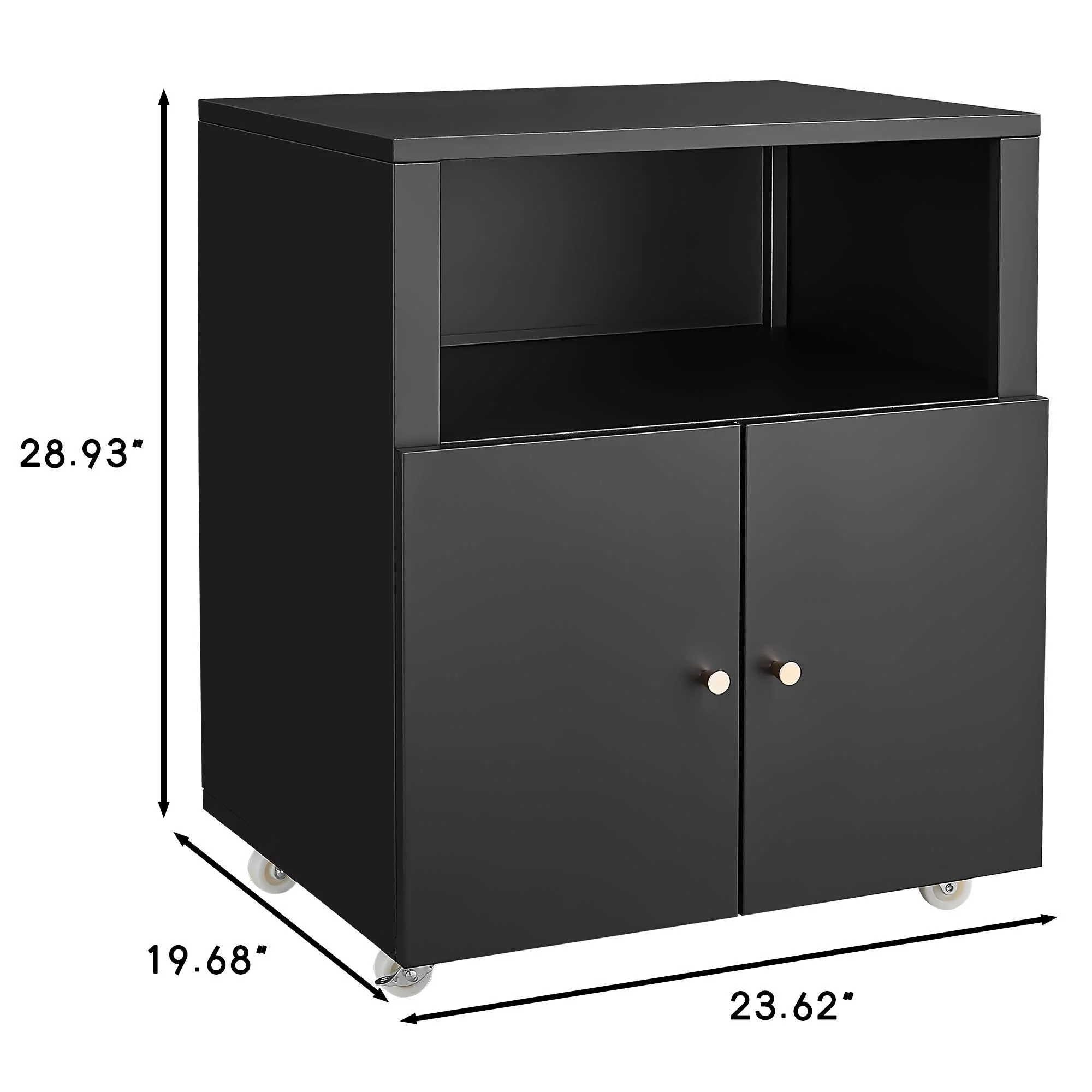 Home Office Printer Stand With Wheels And File Cabinet - Image 6