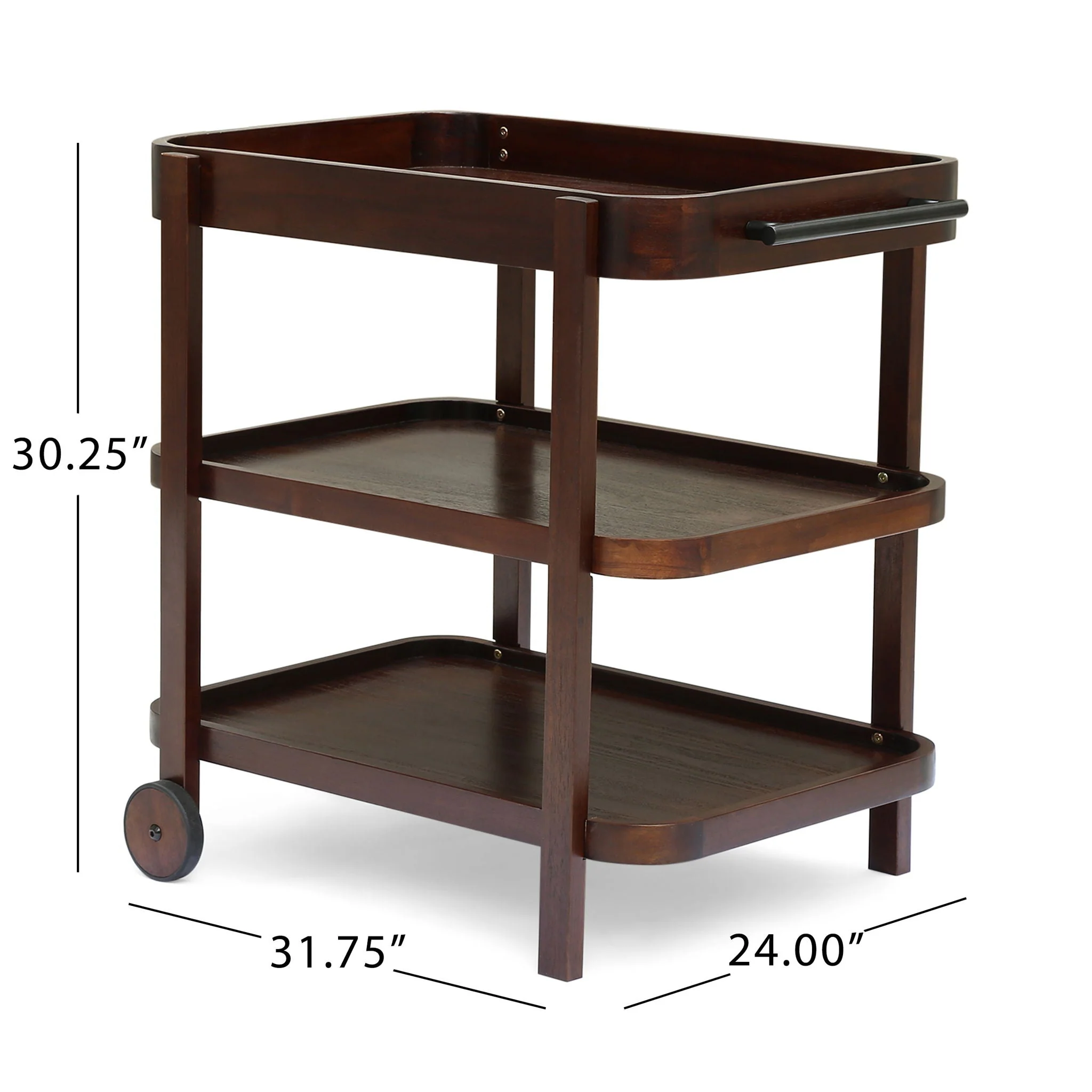 Home Selleck - Bar Cart - Mahogany - Image 3