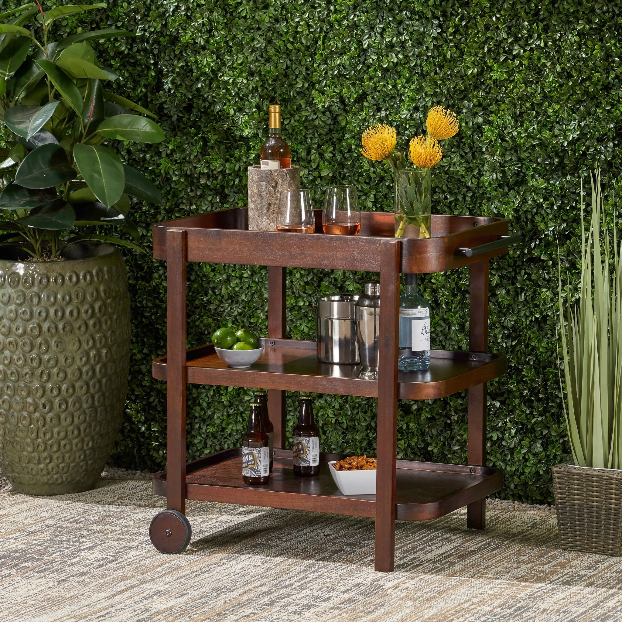 Home Selleck - Bar Cart - Mahogany - Image 4