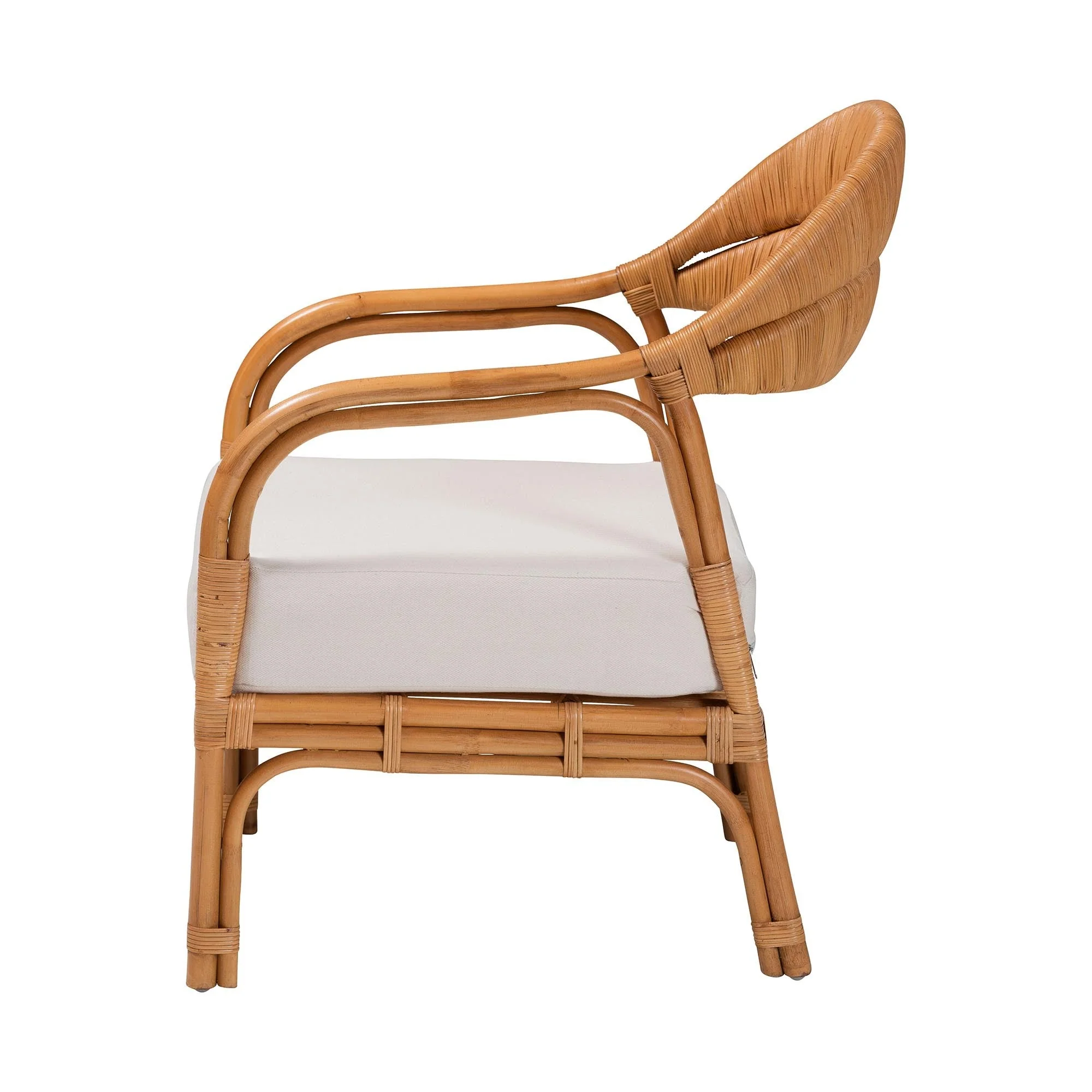 Honey Rattan Accent Chair - Image 3