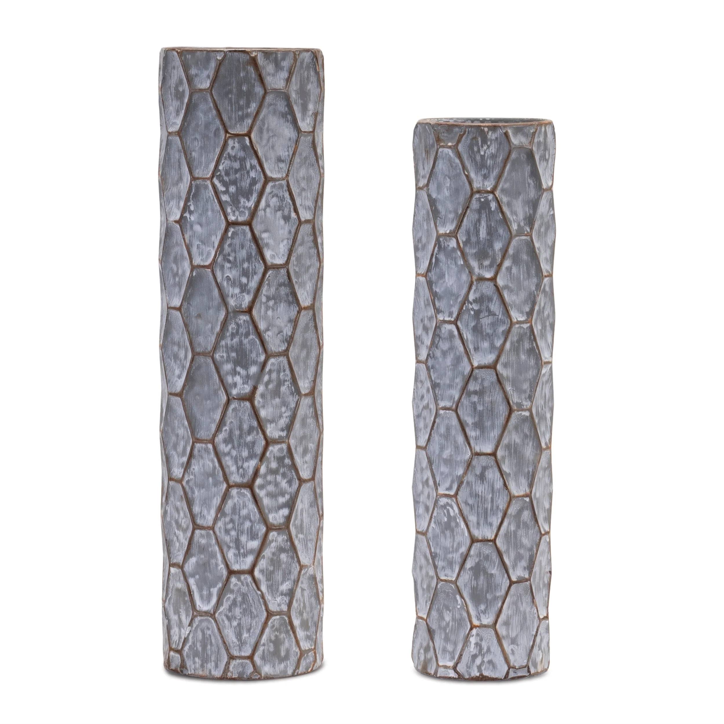 Honeycomb metal candle holder (set of 2) - Image 2