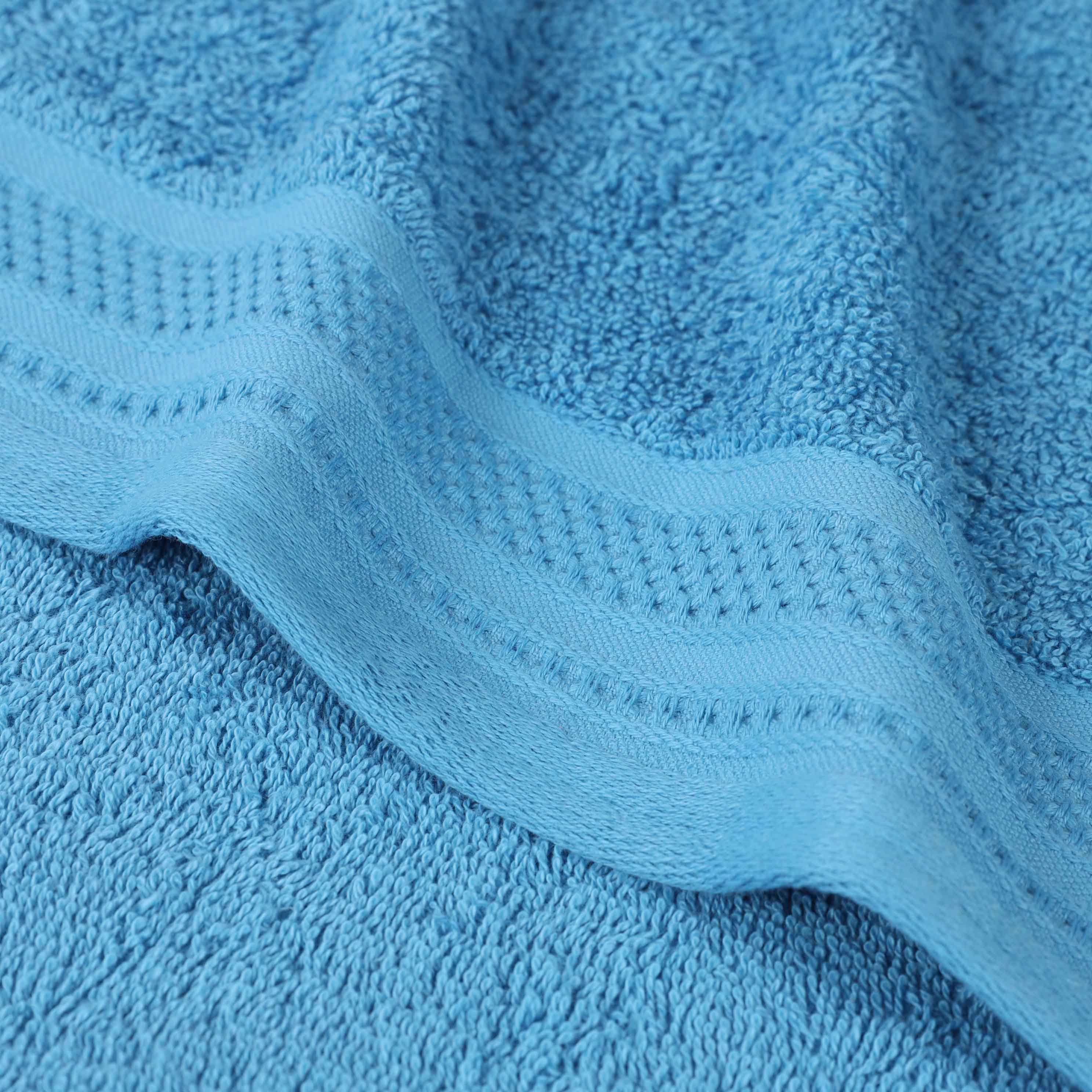 Honeycomb Textured Waffle Border Cotton Bath Towels, Set of 4 - Image 15